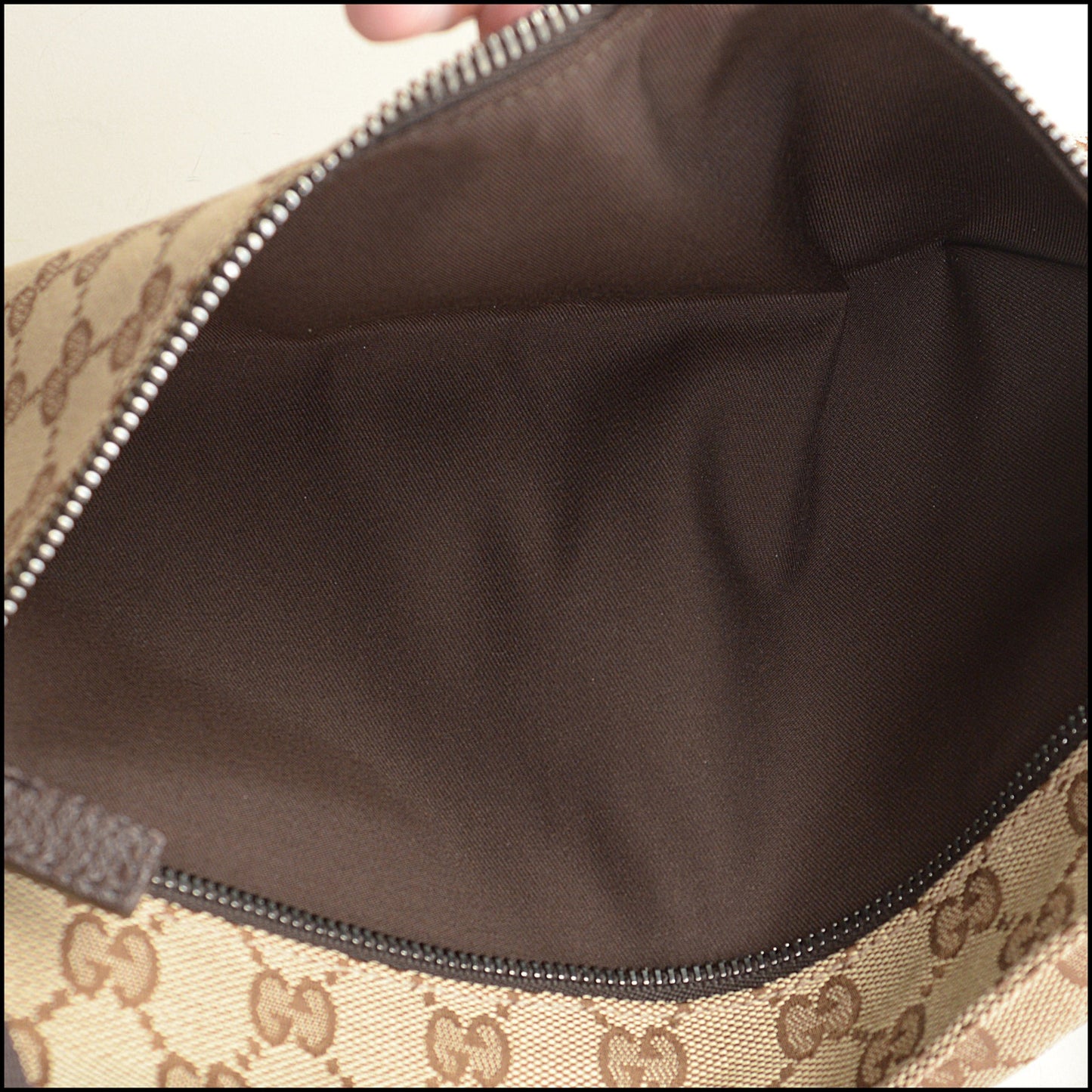 RDC14785 GUCCI Brown Monogram GG Canvas Hip Belt Bag Fanny Pack