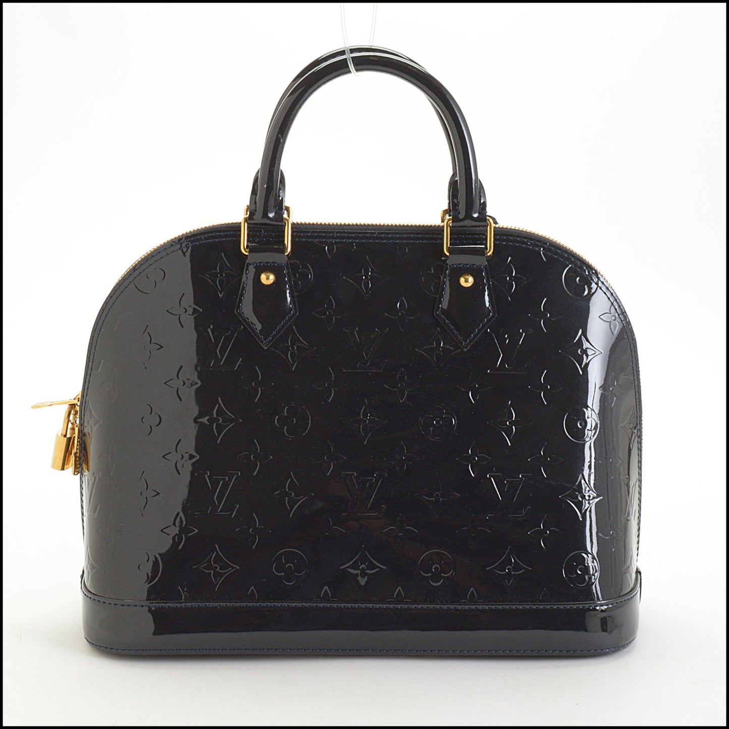 RDC14821 LOUIS VUITTON 2011 Bleu Infini Vernis Monogram Alma PM Handbag