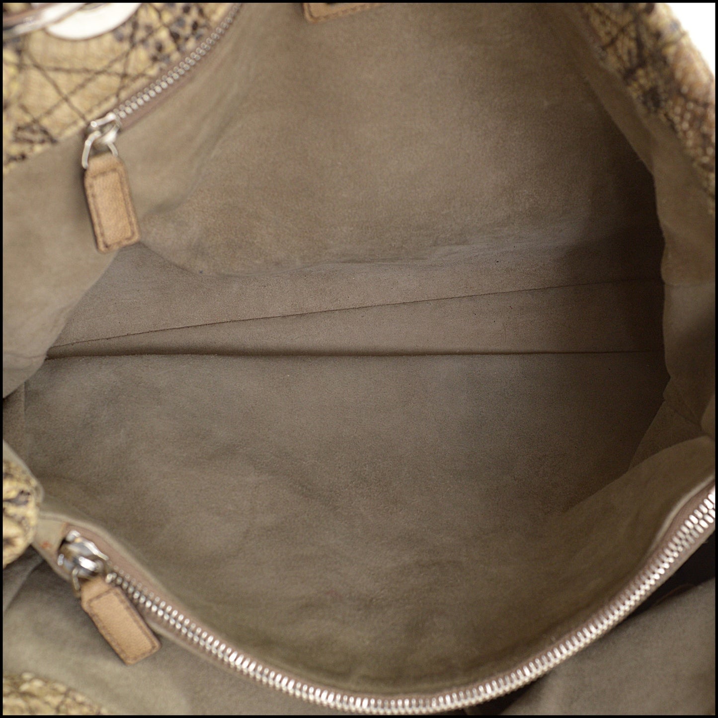 RDC14609 Christian Dior Python Cannage Soft Lady Dior Shopping Tote Bag