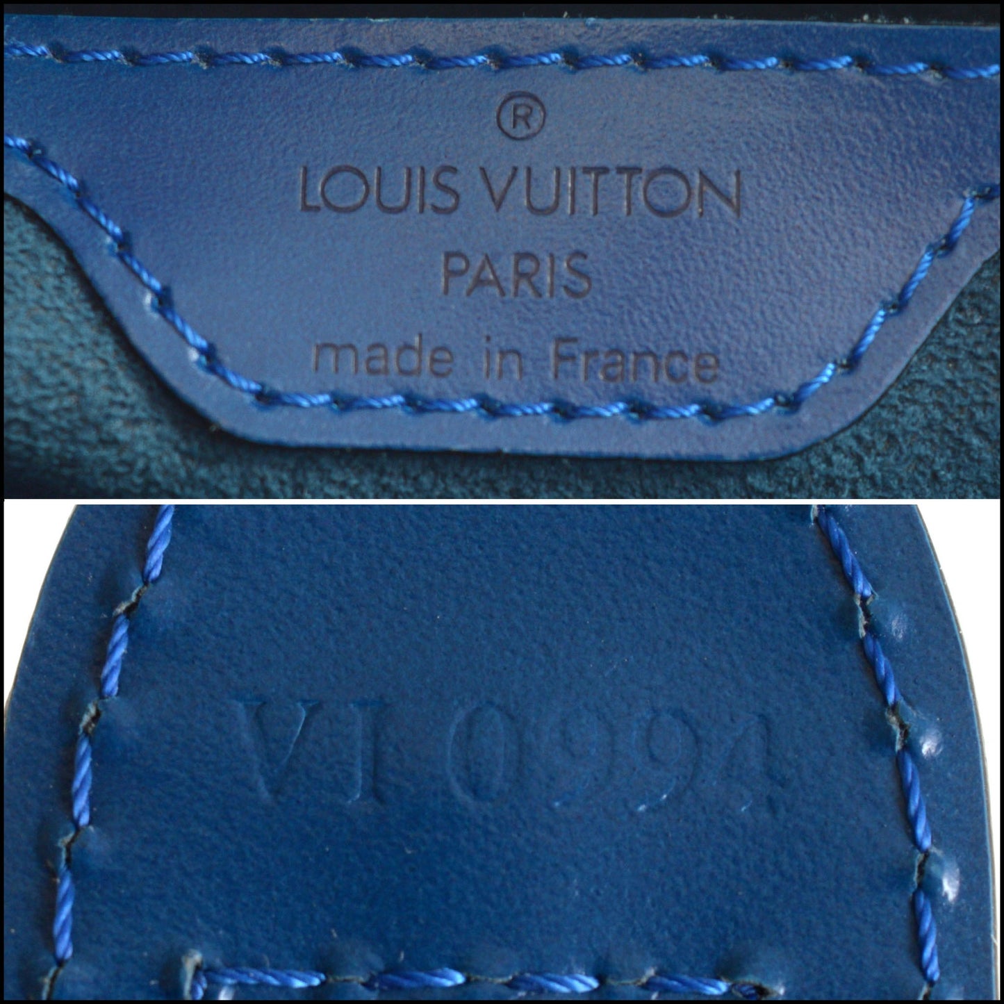 RDC14875 LOUIS VUITTON '94 Blue Epi Saint Jacques PM Tote Bag