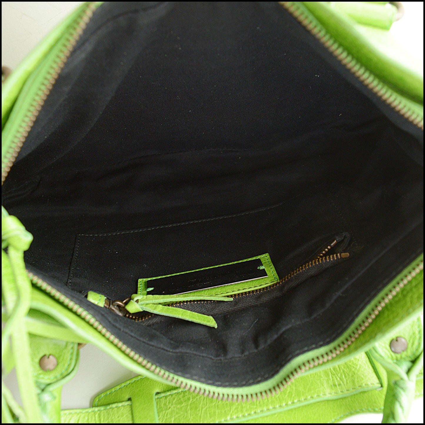 RDC14523 BALENCIAGA SS '05 Apple Green Chevre Leather Classic First Bag
