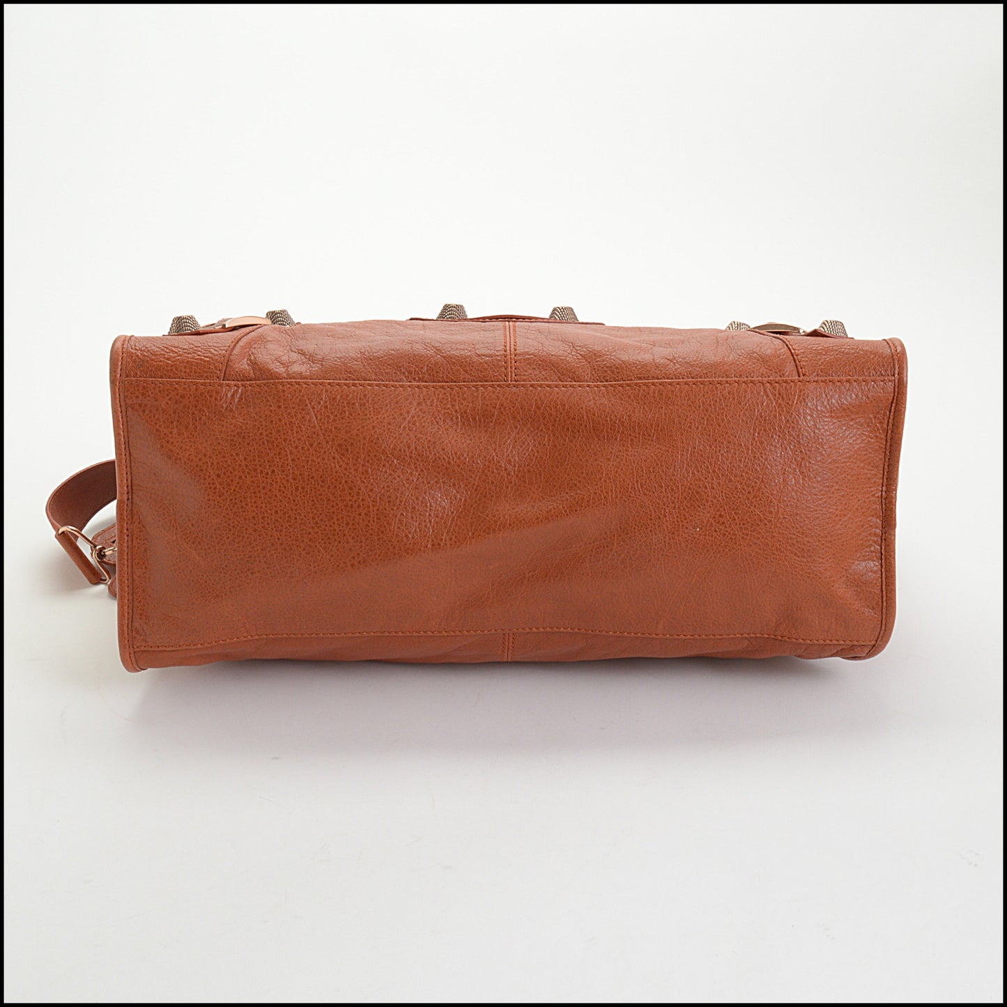 RDC14350 Authentic BALENCIAGA '11 Orange Lambskin Rose Giant HW Part Time Bag