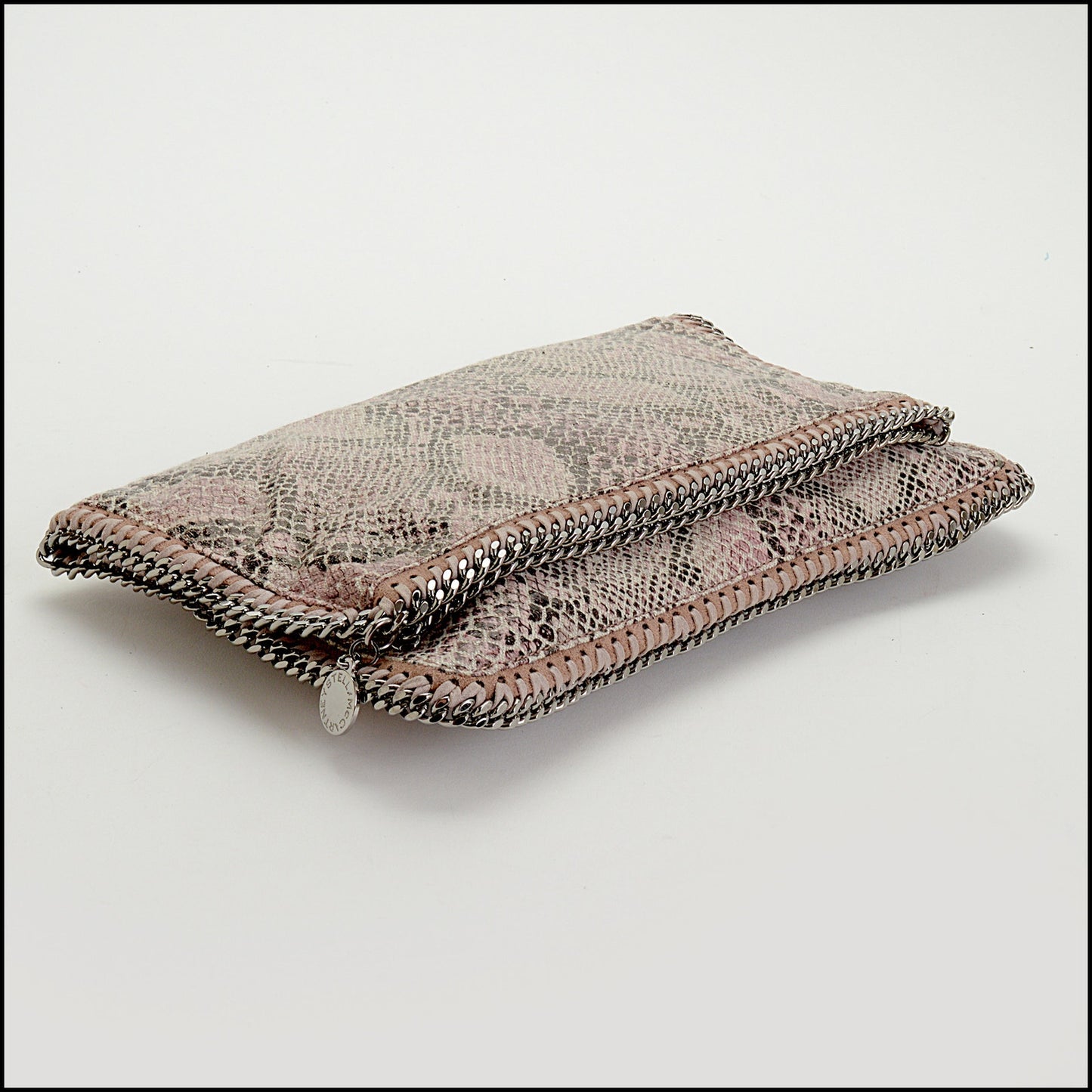 RDC14656 STELLA MCCARTNEY Blush Python Print Falabella Clutch