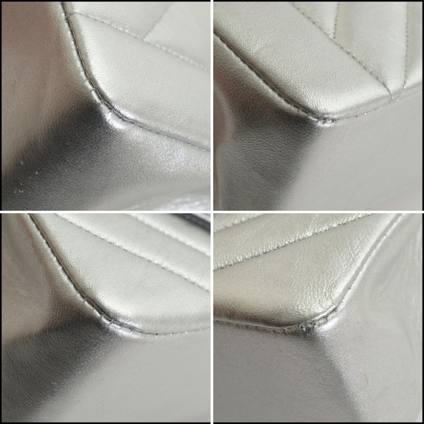 RDC14840 CHANEL Silver CC Flap Mini Lambskin '91-94