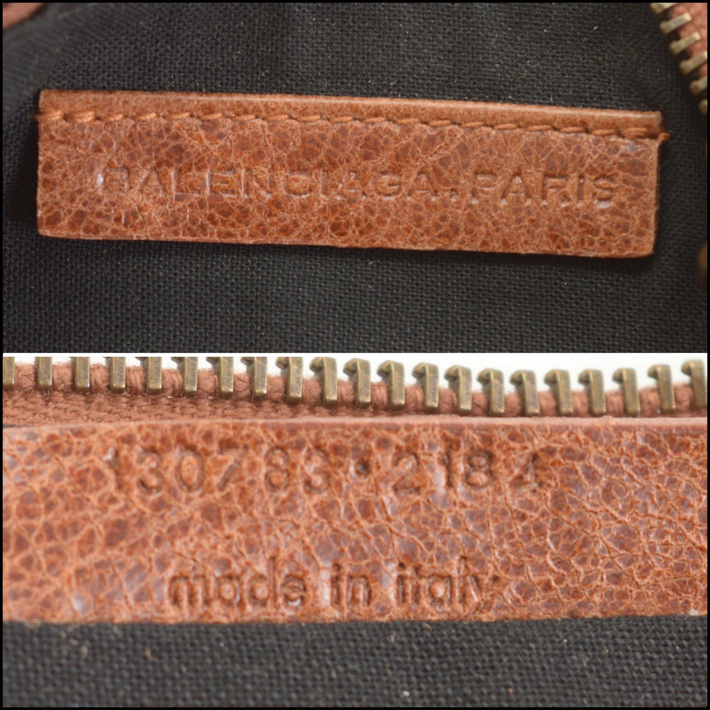 RDC14519 BALENCIAGA SS '09 Autumn Brown Lambskin Coin Pouch Mini Purse