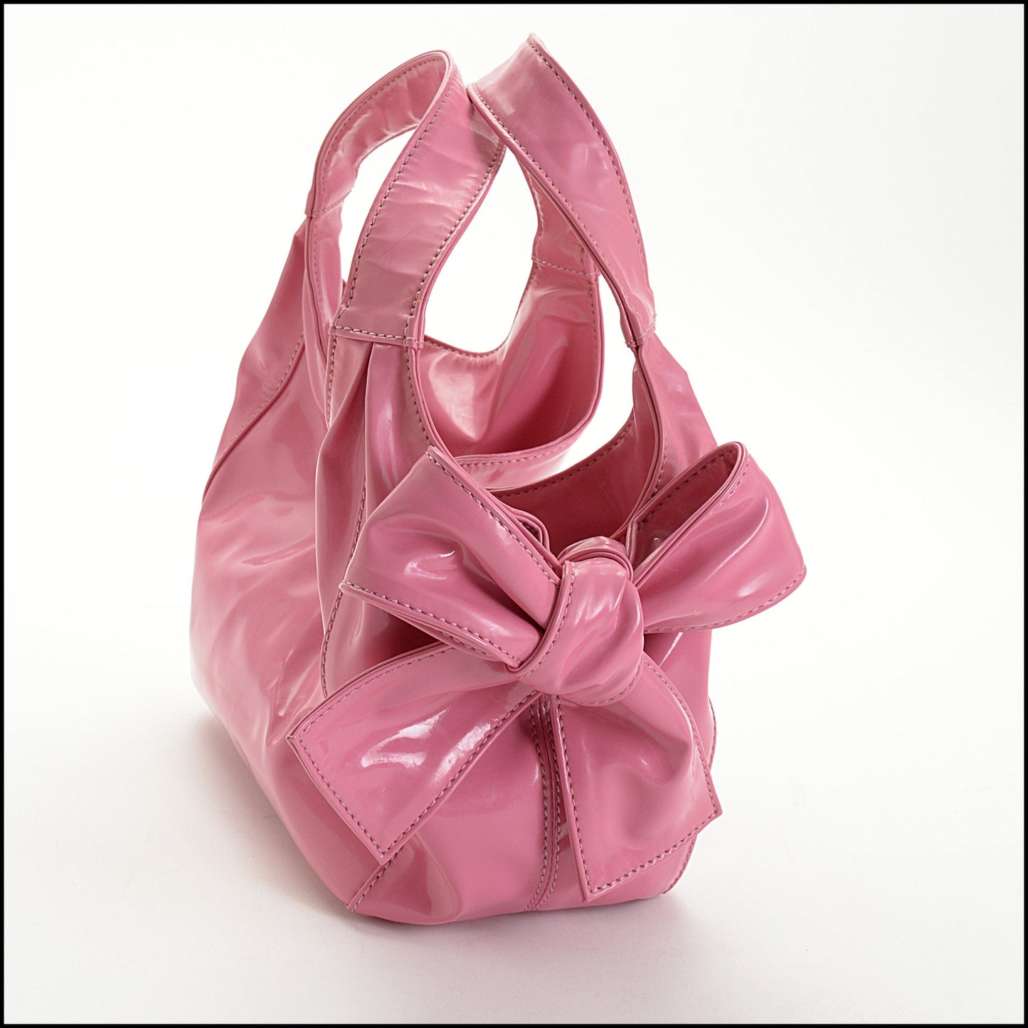 RDC14616 VALENTINO Pink Patent Mini Bow Bag
