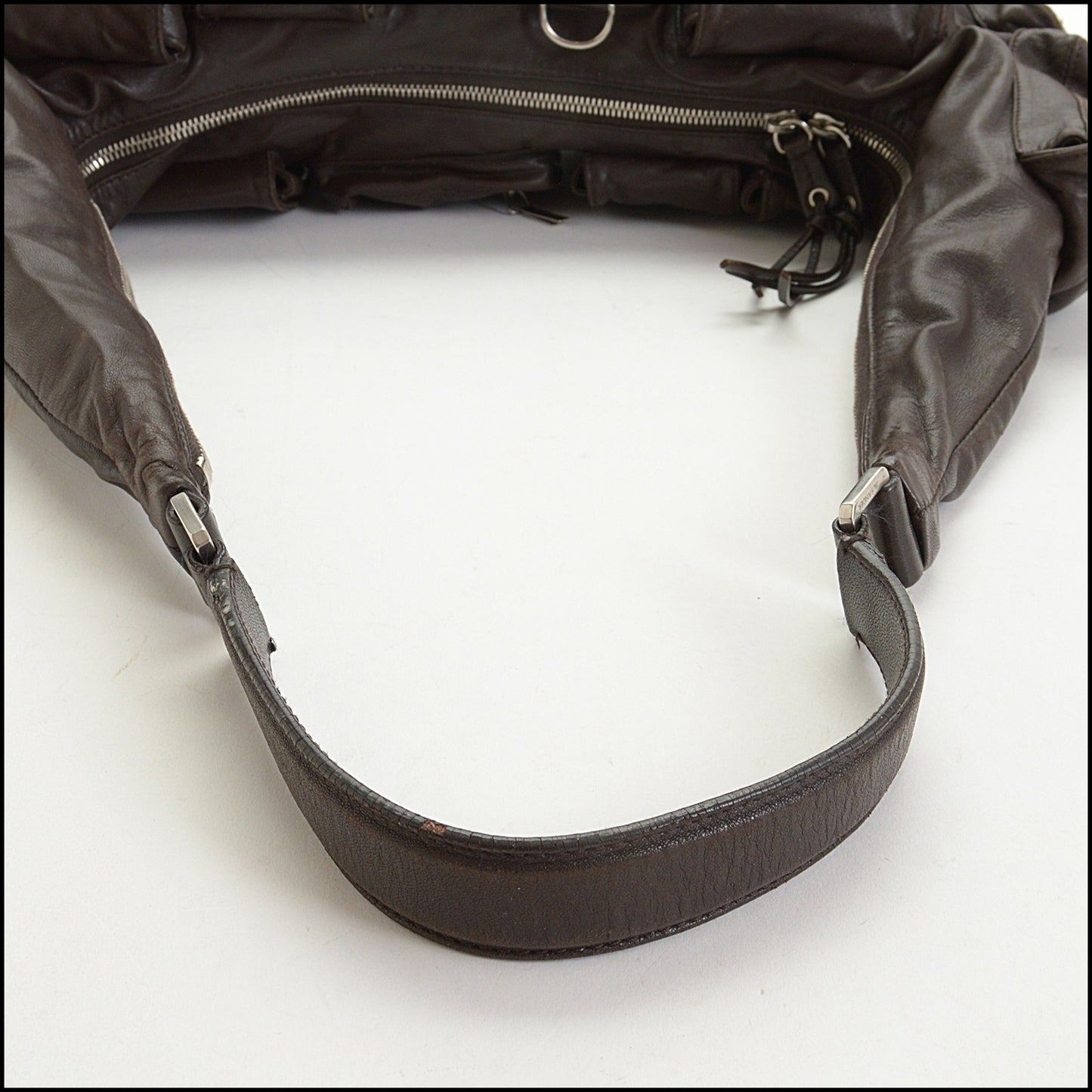 RDC14881 JIL SANDER Dark Brown Leather Multi Pocket Bag