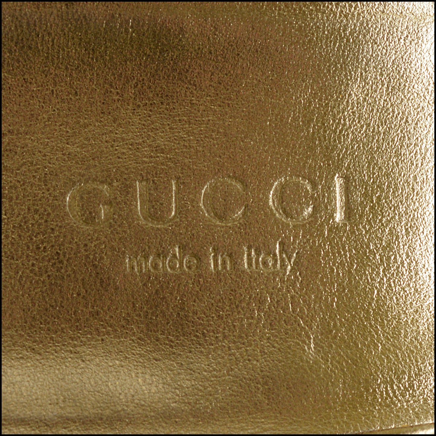 RDC15540 GUCCI Gold Leather Sevigny Stiletto Heels Size 9.5B