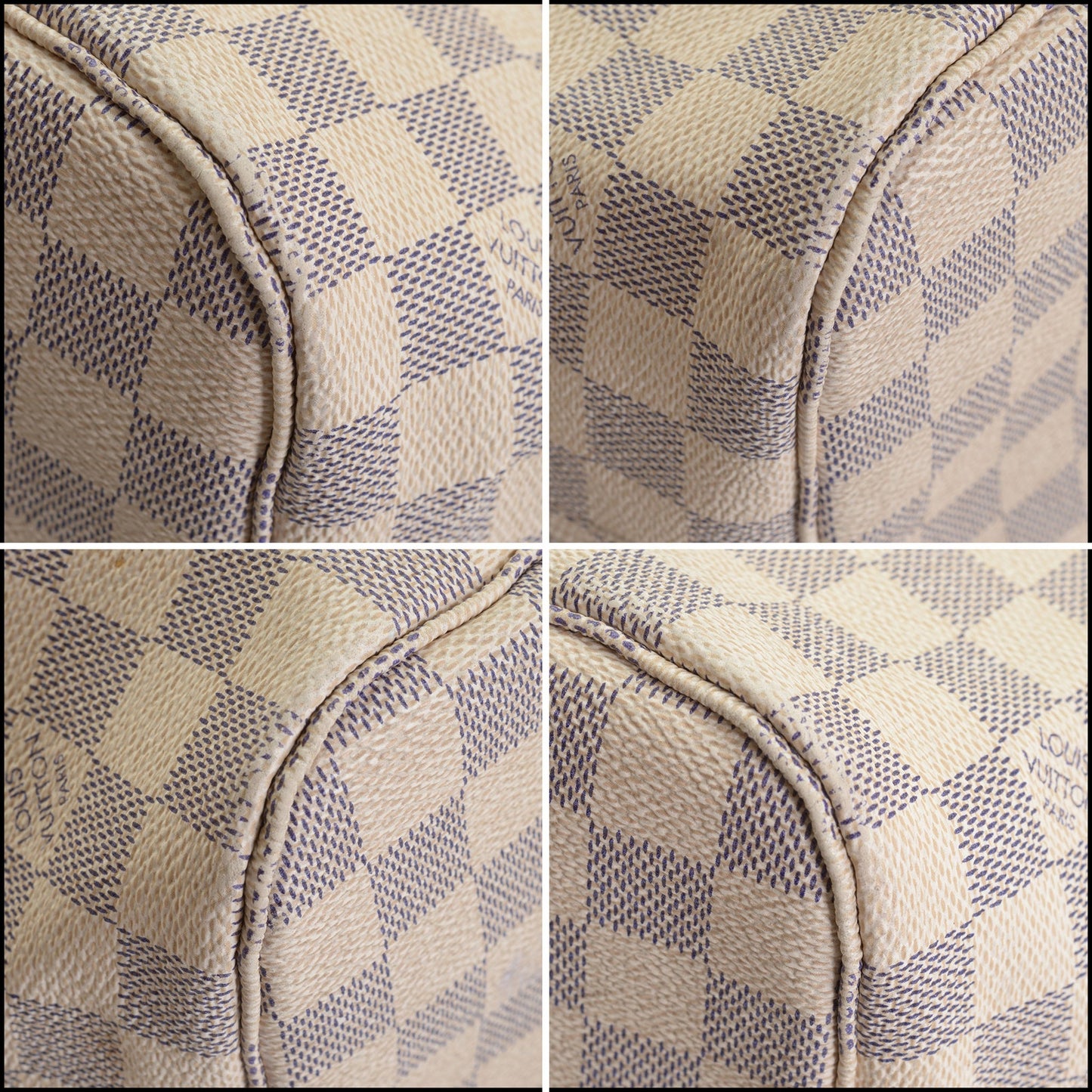 RDC14675 LOUIS VUITTON 2015 Damier Azur Neverfull MM Tote Bag