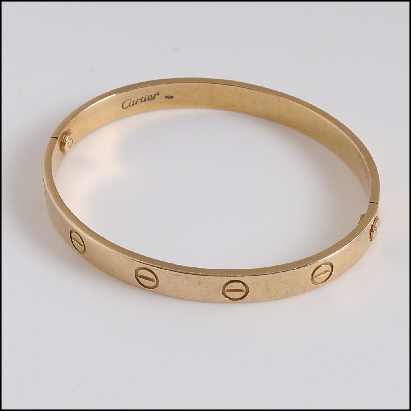 RDC14401 Authentic CARTIER Vintage 18K Yellow Gold Love Bracelet Classic Model size 19