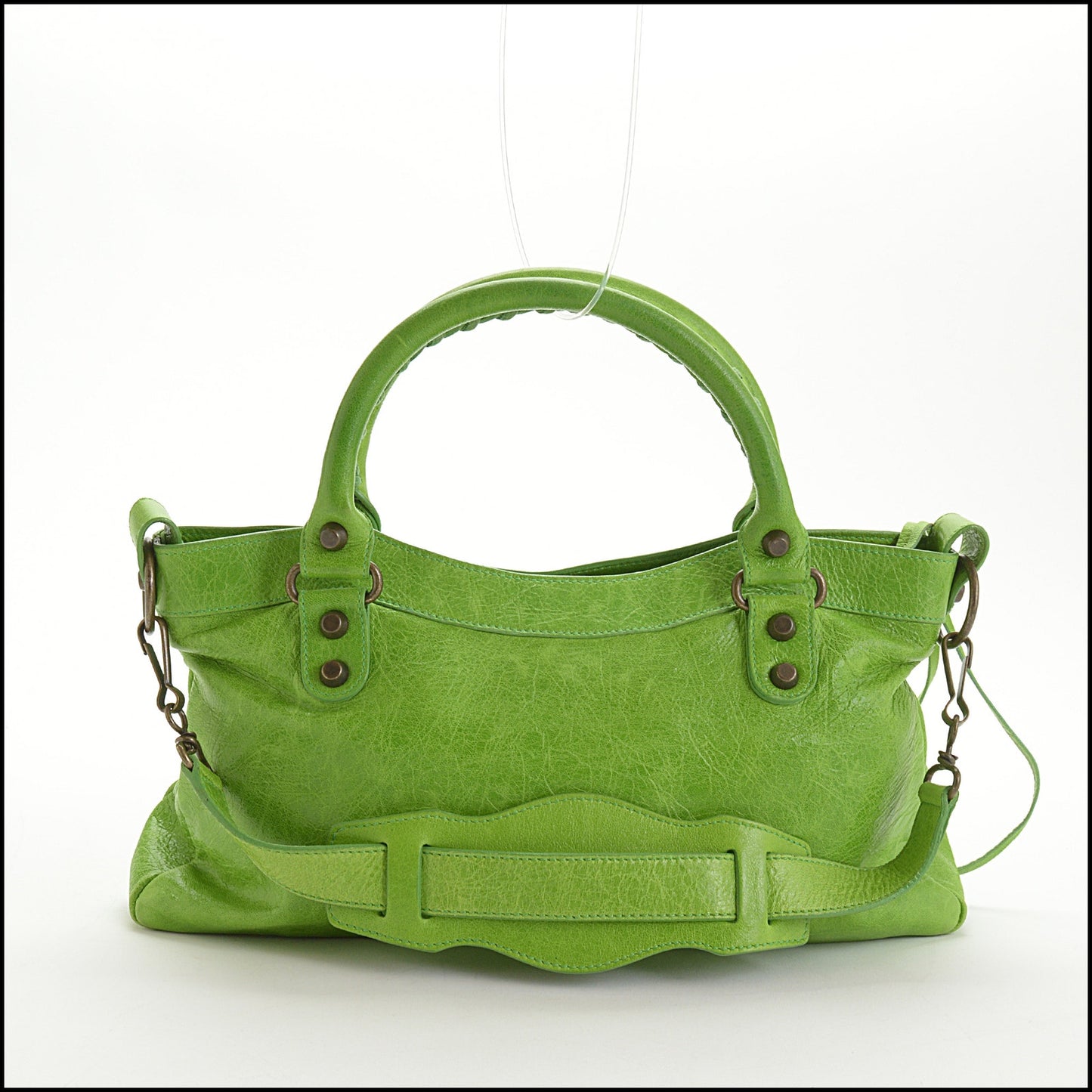 RDC14523 BALENCIAGA SS '05 Apple Green Chevre Leather Classic First Bag