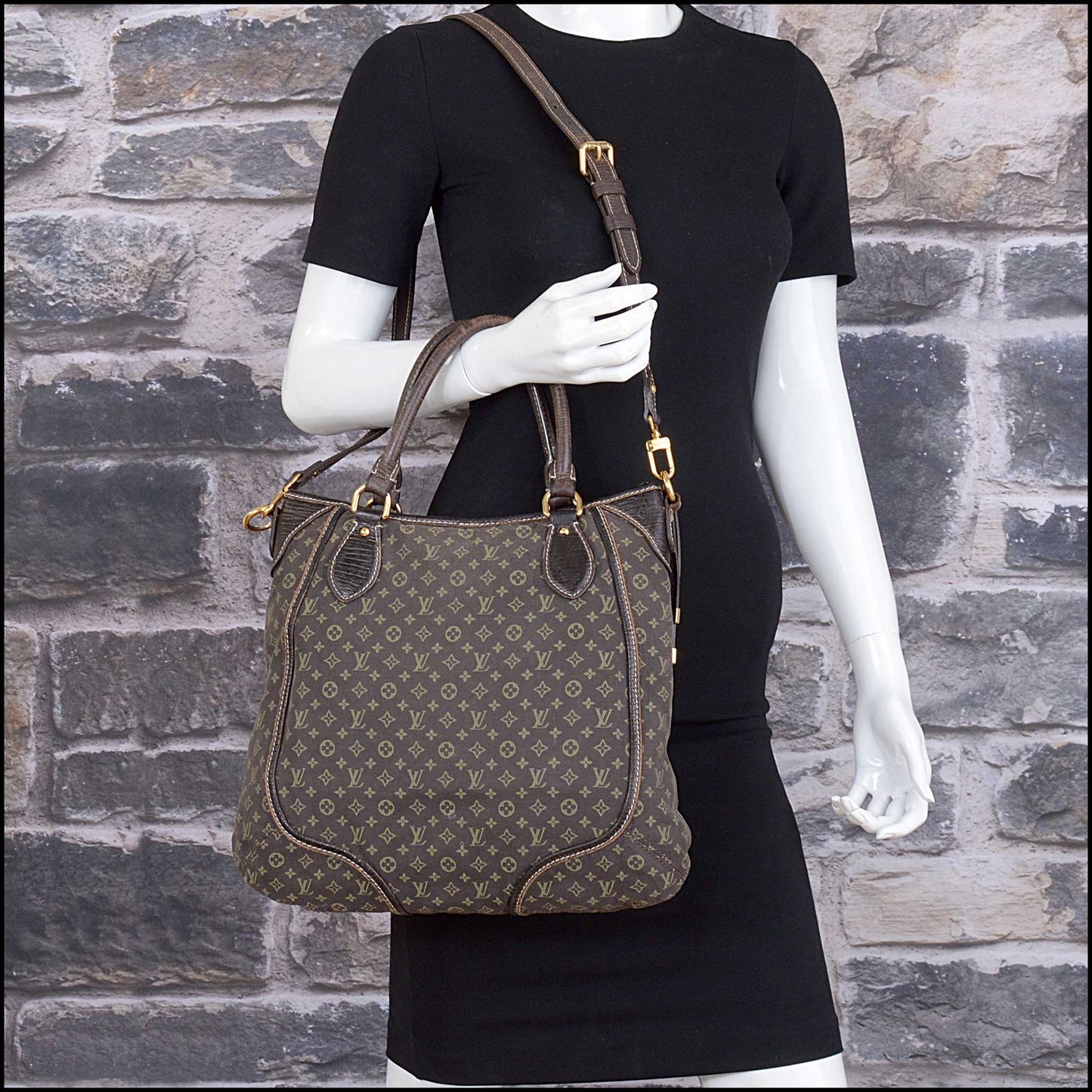 RDC15579 LOUIS VUITTON '08 Brown Monogram Idylle Mini Lin Elegie Bag