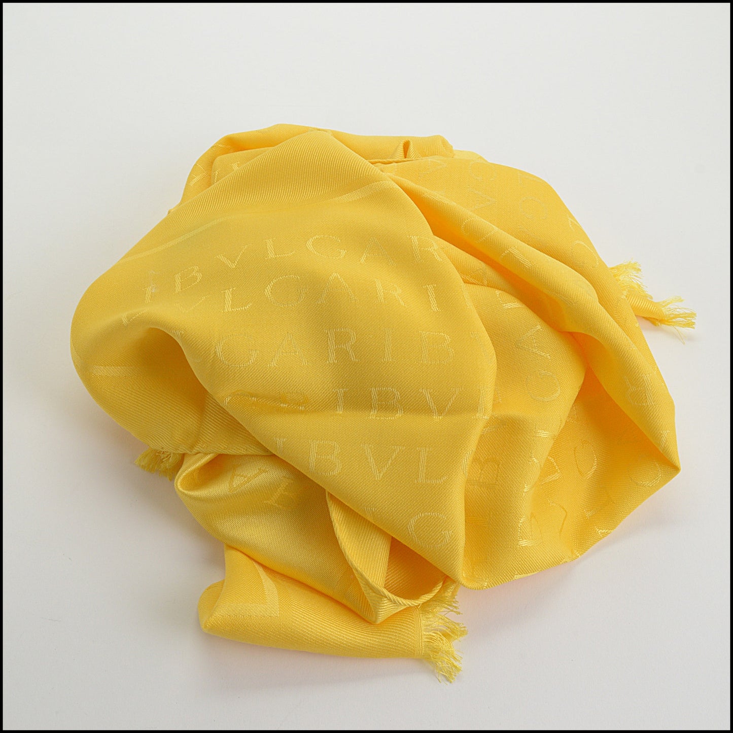 RDC14302 Authentic BVLGARI Yellow Silk/Wool Stole