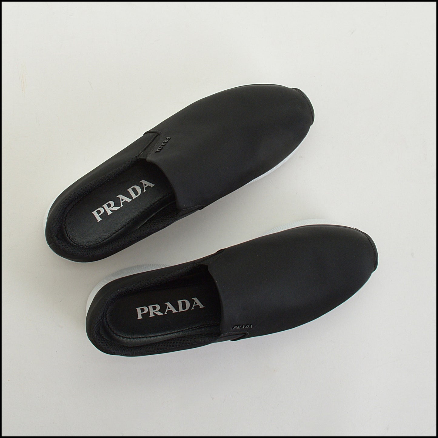 RDC14831 PRADA Black Re-Nylon Slip-on Sneakers size 37