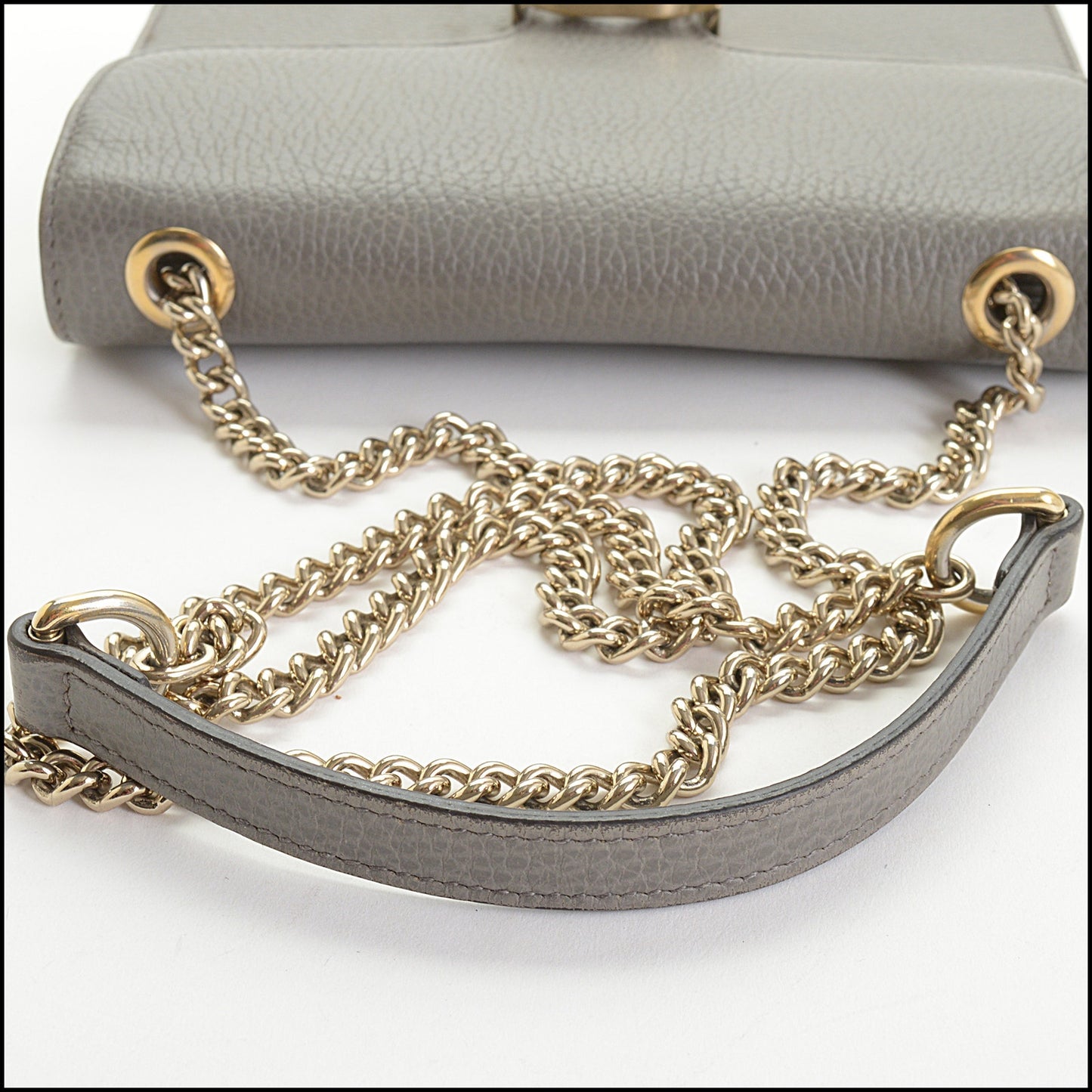 RDC14622 GUCCI Grey Calfskin Interlocking G Small Crossbody Bag