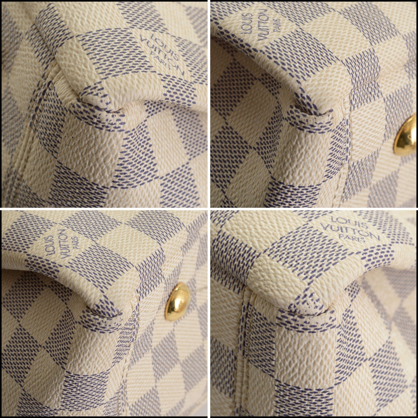RDC14911 LOUIS VUITTON Damier Azur Lymington East West Tote Bag