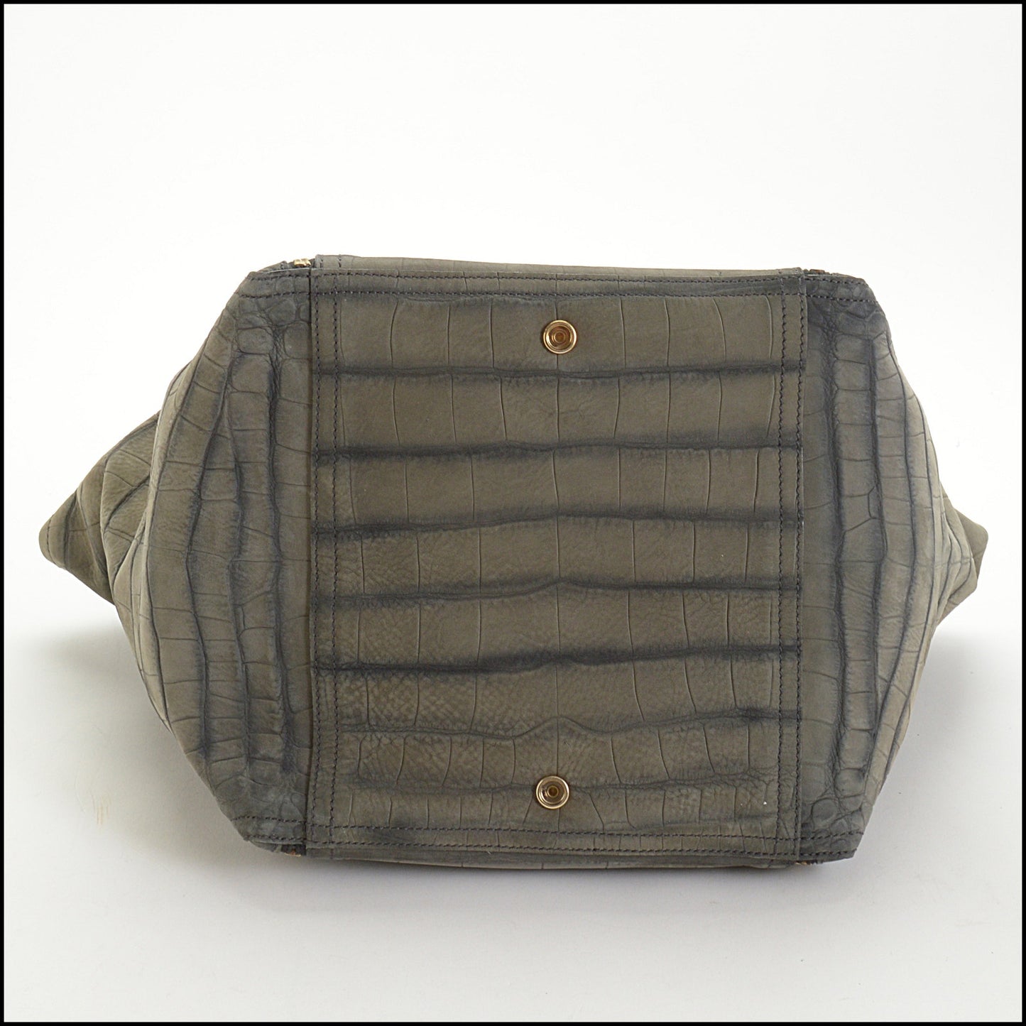 RDC14660 YVES SAINT LAURENT Grey Embossed Nubuck Large Downtown Bag