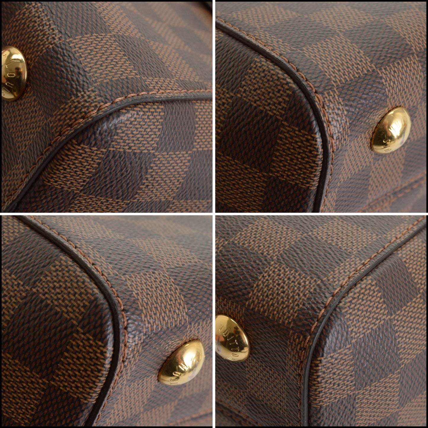 RDC14848 LOUIS VUITTON Damier Ebene & Magnolia Pink Leather Handbag