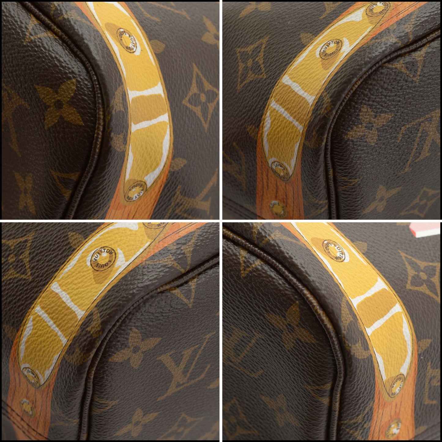 RDC13876 Authentic LOUIS VUITTON Monogram Canvas Summer Trunks Neverfull MM Bag