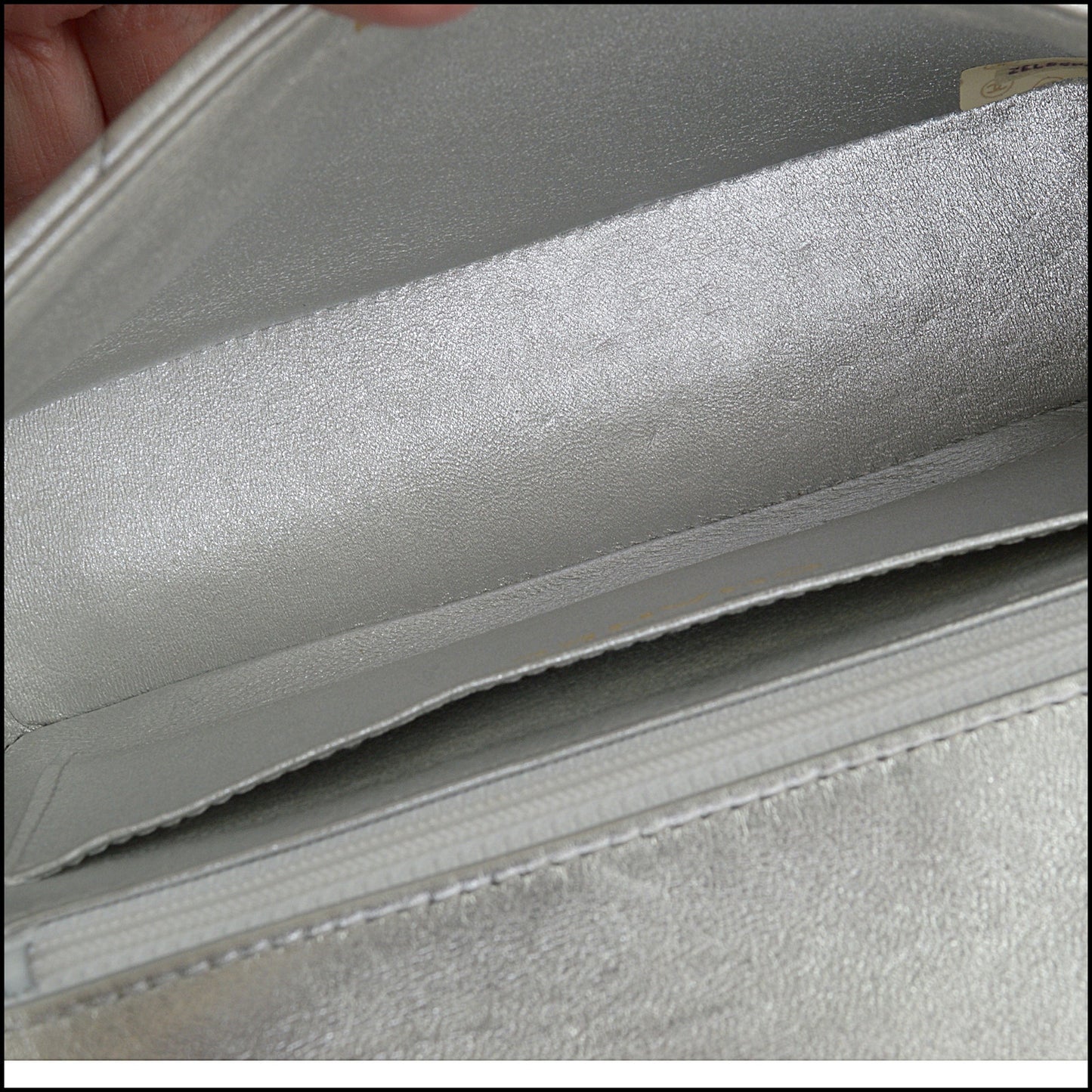 RDC14840 CHANEL Silver CC Flap Mini Lambskin '91-94