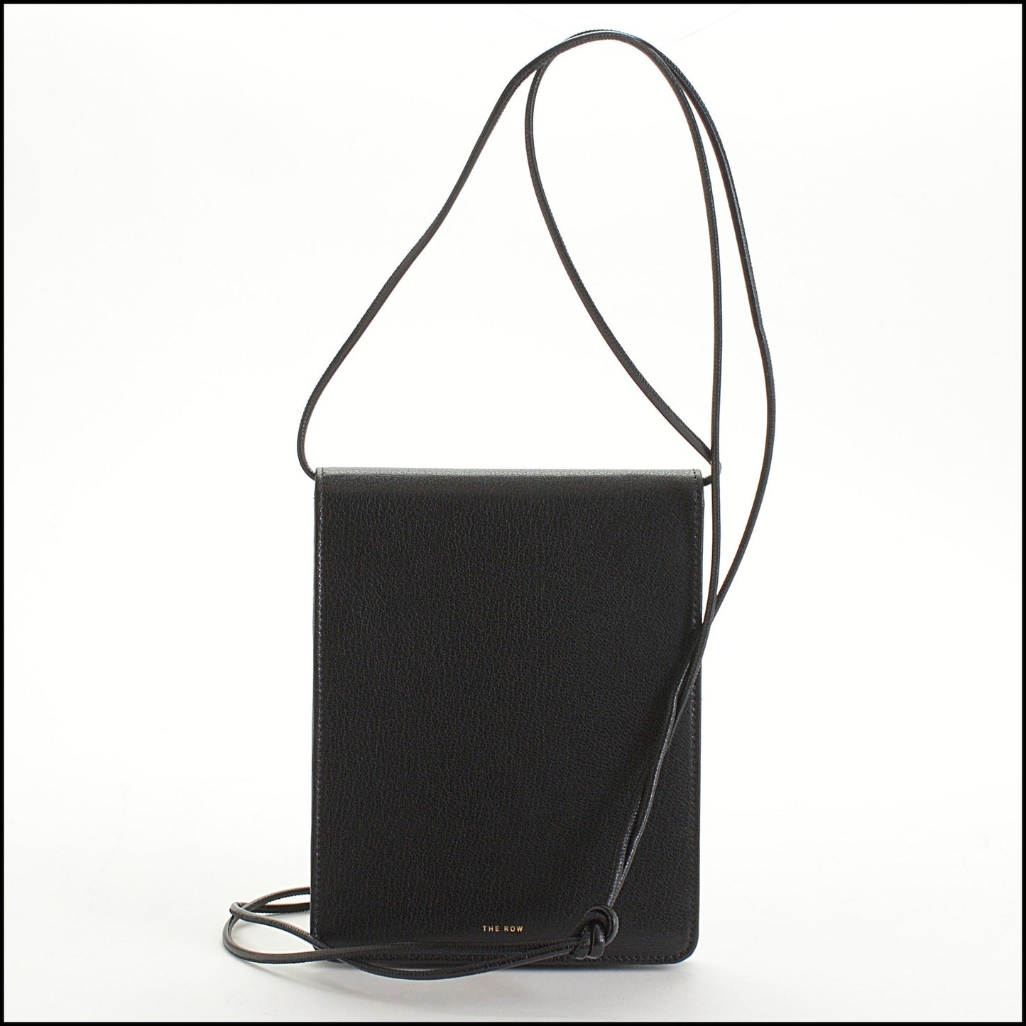 RDC14503 THE ROW Black Leather Belt Pouch Bag