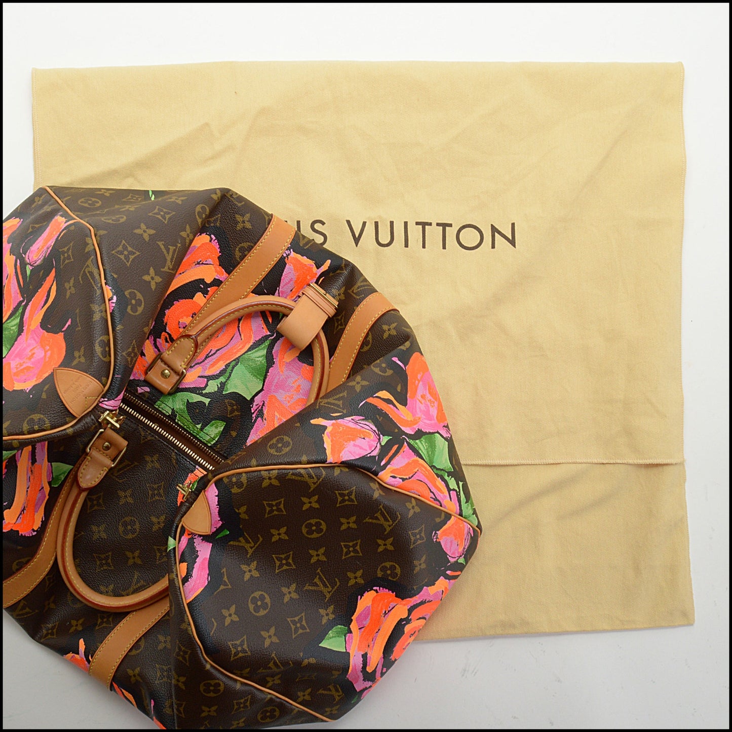 RDC13912 Authentic LOUIS VUITTON '09 Limited Sprouse Roses Keepall 50 Bag