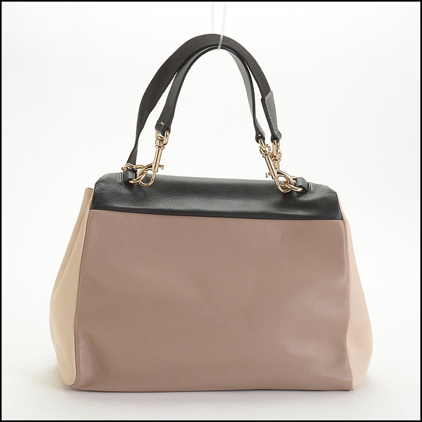 RDC14779 CAROLINA HERRERA Tricolor Black/Tan/Cream Shoulder Bag