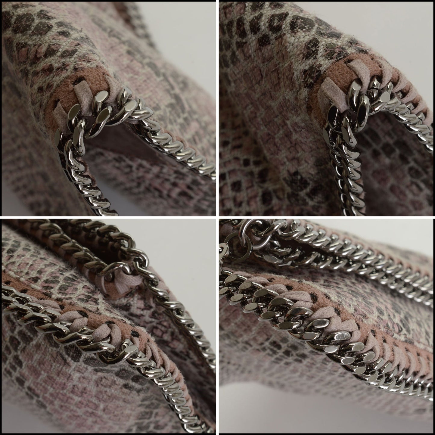 RDC14656 STELLA MCCARTNEY Blush Python Print Falabella Clutch