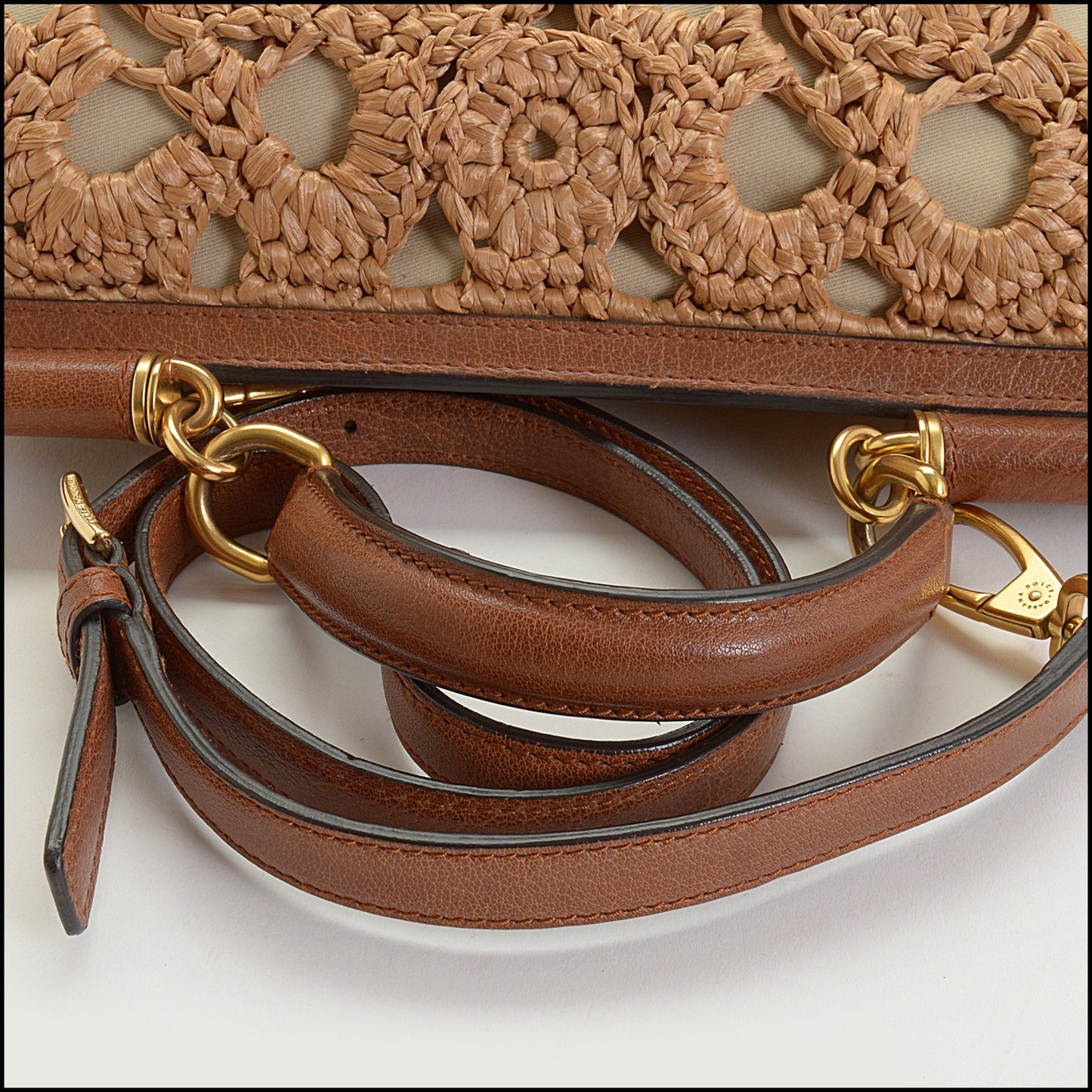 RDC14654 DOLCE & GABBANA Raffia Straw Miss Sicily Bag