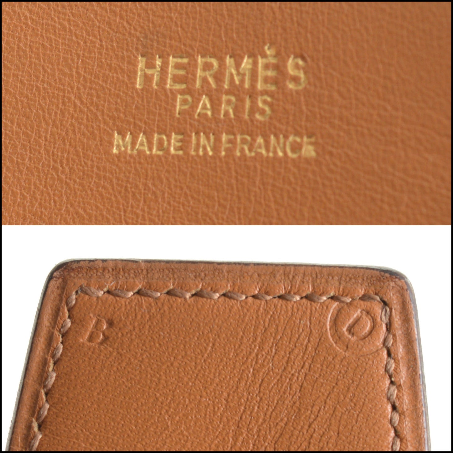 RDC14927 HERMES Dark Brown Leather Gold H Buckle Constance Belt Size XS 75/30