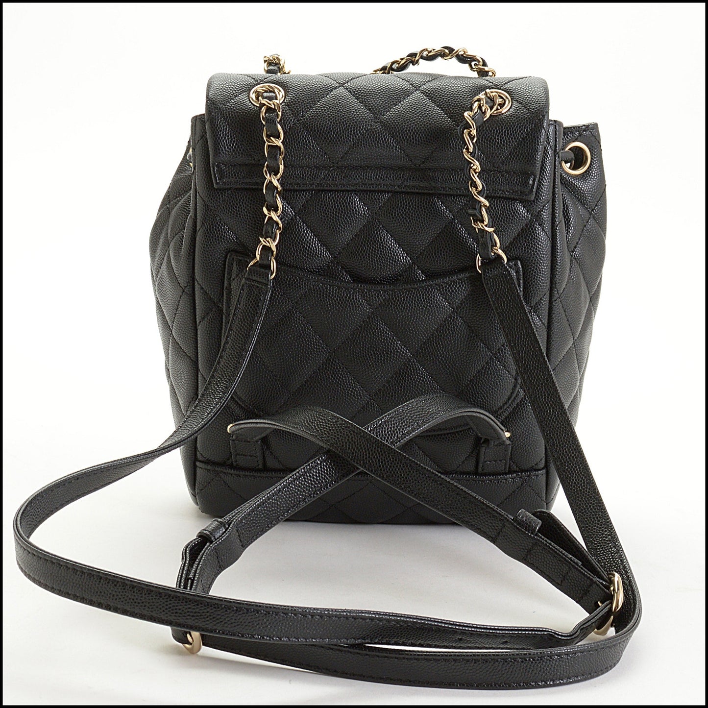 RDC14916 CHANEL 2024 Black Caviar Leather Spirit Mini Backpack