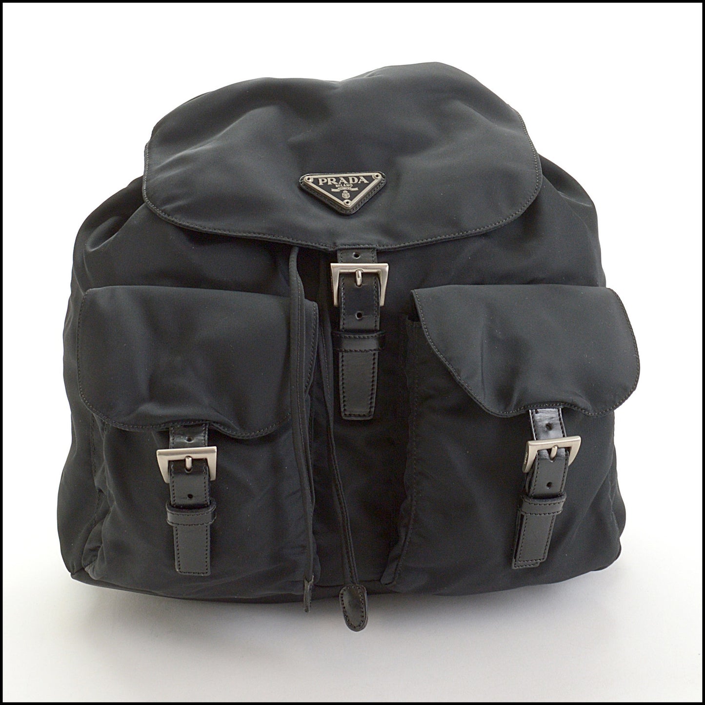 RDC14529 PRADA Tessuto Vela Black Backpack