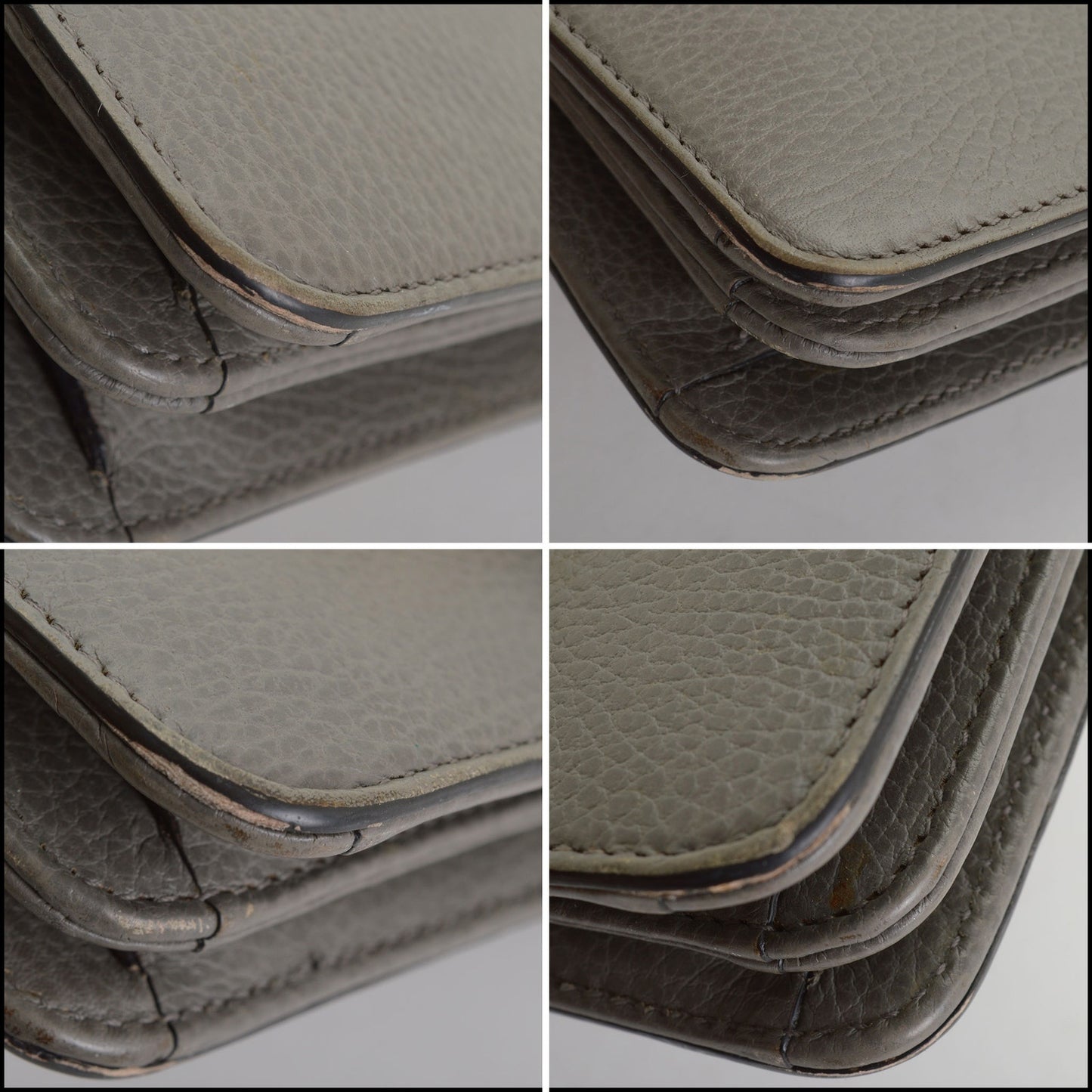 RDC14622 GUCCI Grey Calfskin Interlocking G Small Crossbody Bag