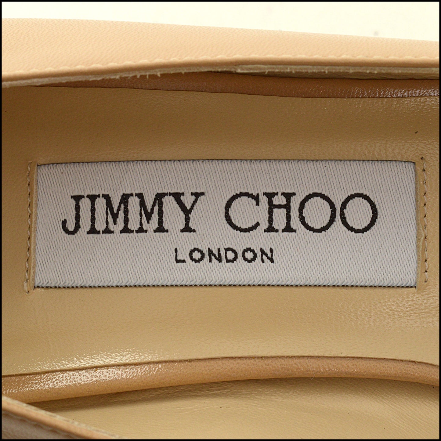 RDC15369 JIMMY CHOO Nude Kidskin Luna Peep Toe Pumps Size 37
