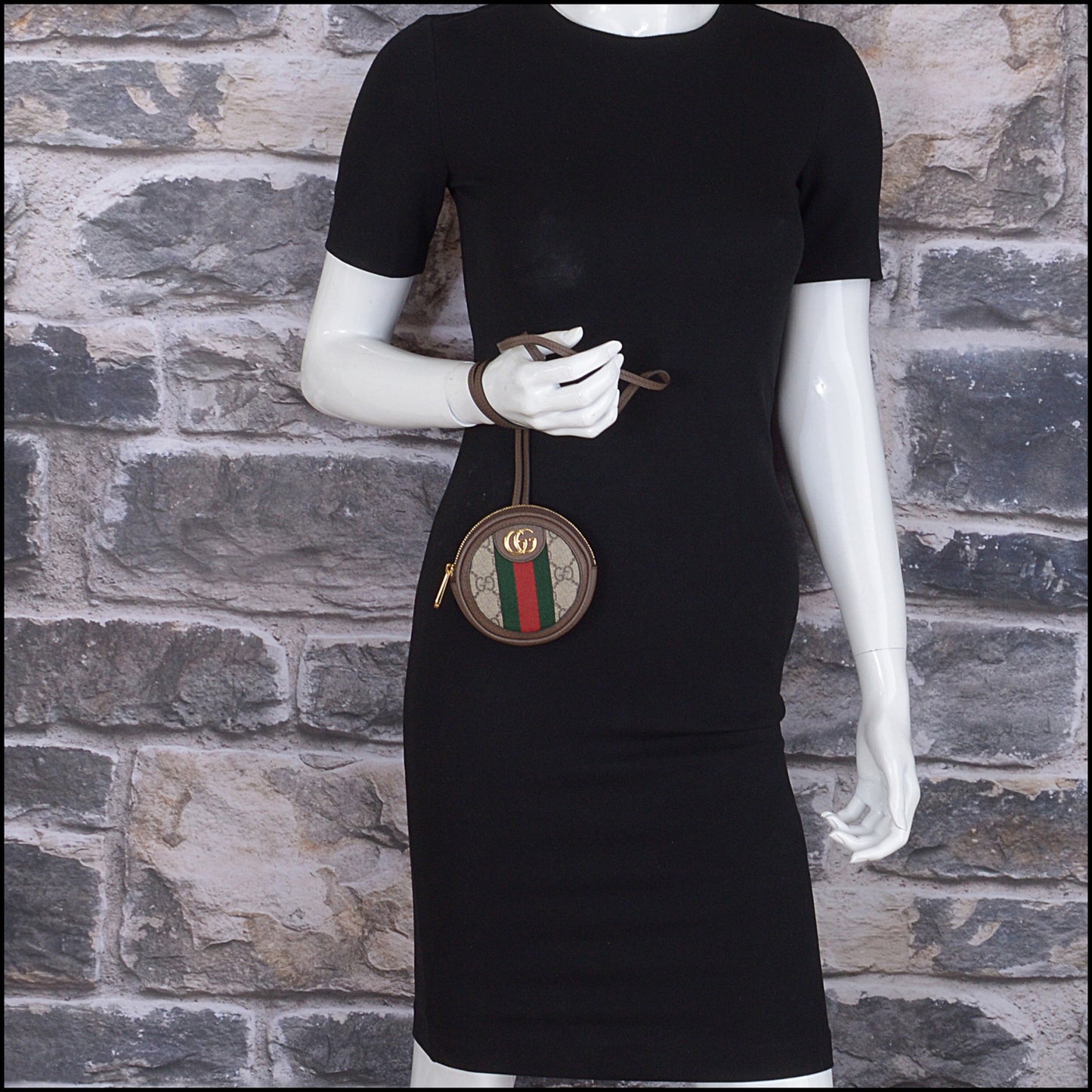 RDC15117 GUCCI GG Supreme Ophidia Round Neck Pouch