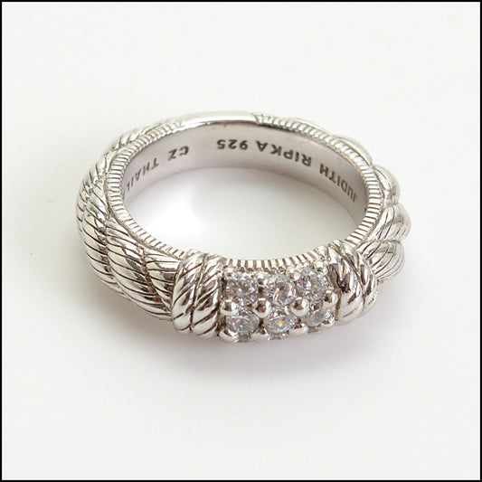 RDC14870 JUDITH RIPKA CZ & Sterling Silver Ring size 5