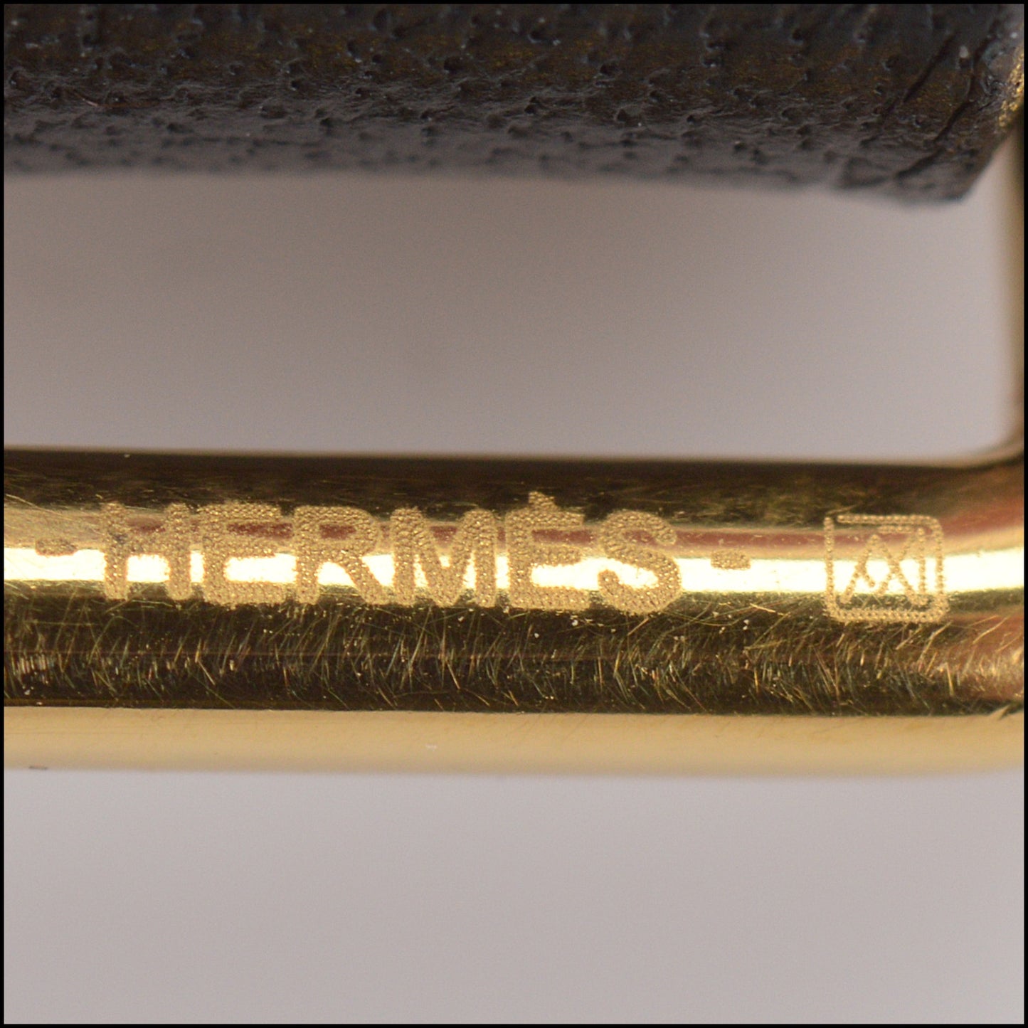 RDC14856 HERMES Black Leather Double Tour Etrier Bracelet