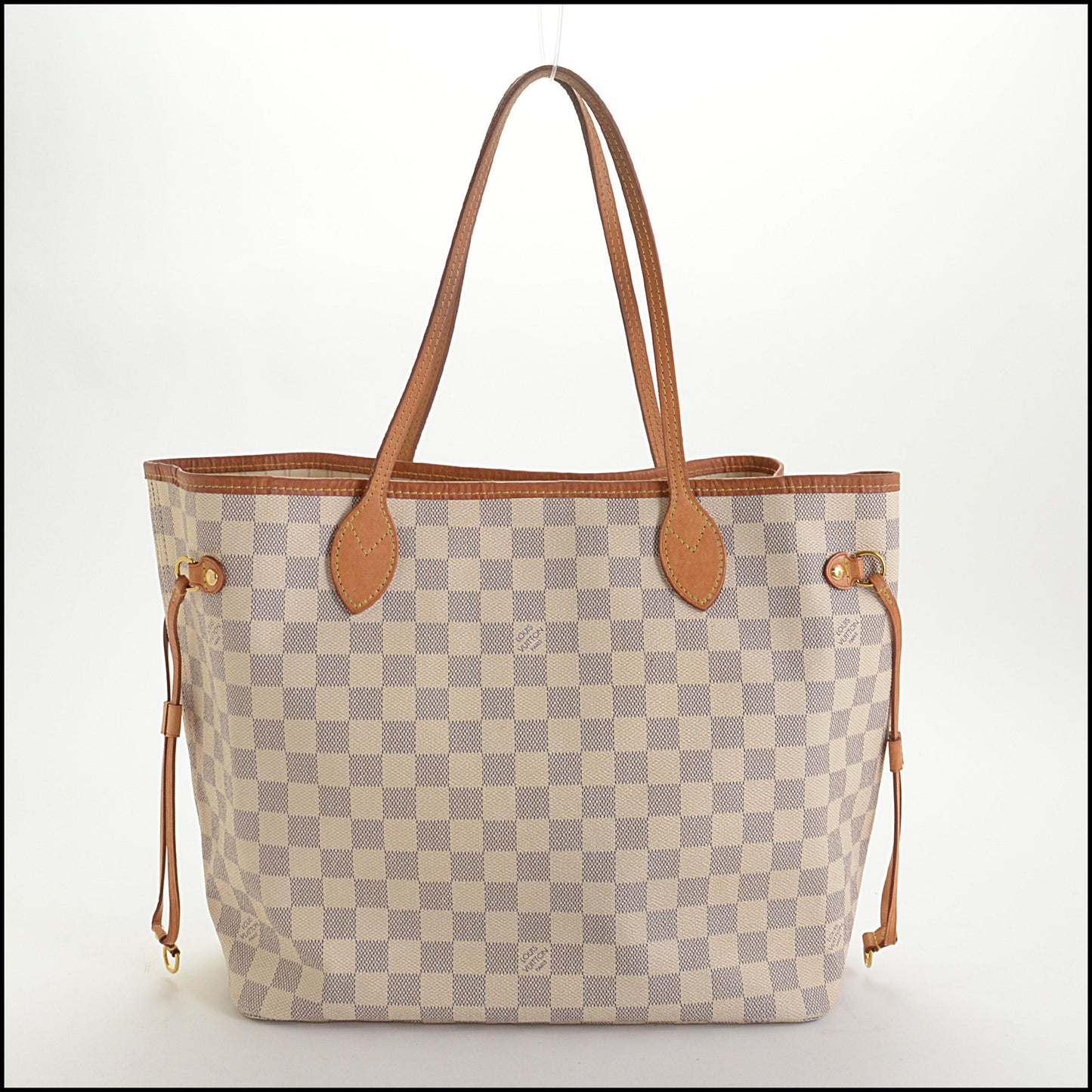 RDC14675 LOUIS VUITTON 2015 Damier Azur Neverfull MM Tote Bag