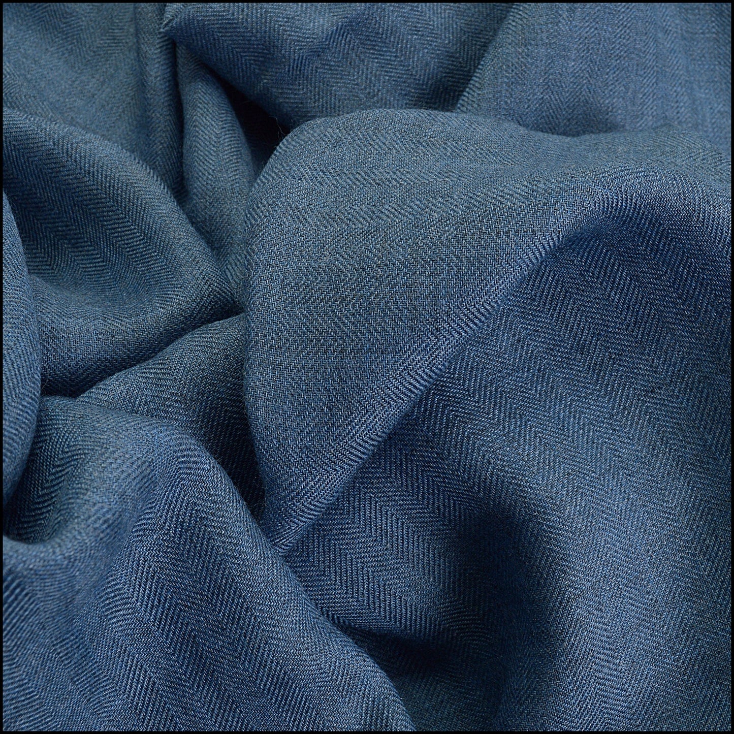 RDC14626 HERMES Blue Multi Cashmere Silk Encadre Giant 140cm Scarf