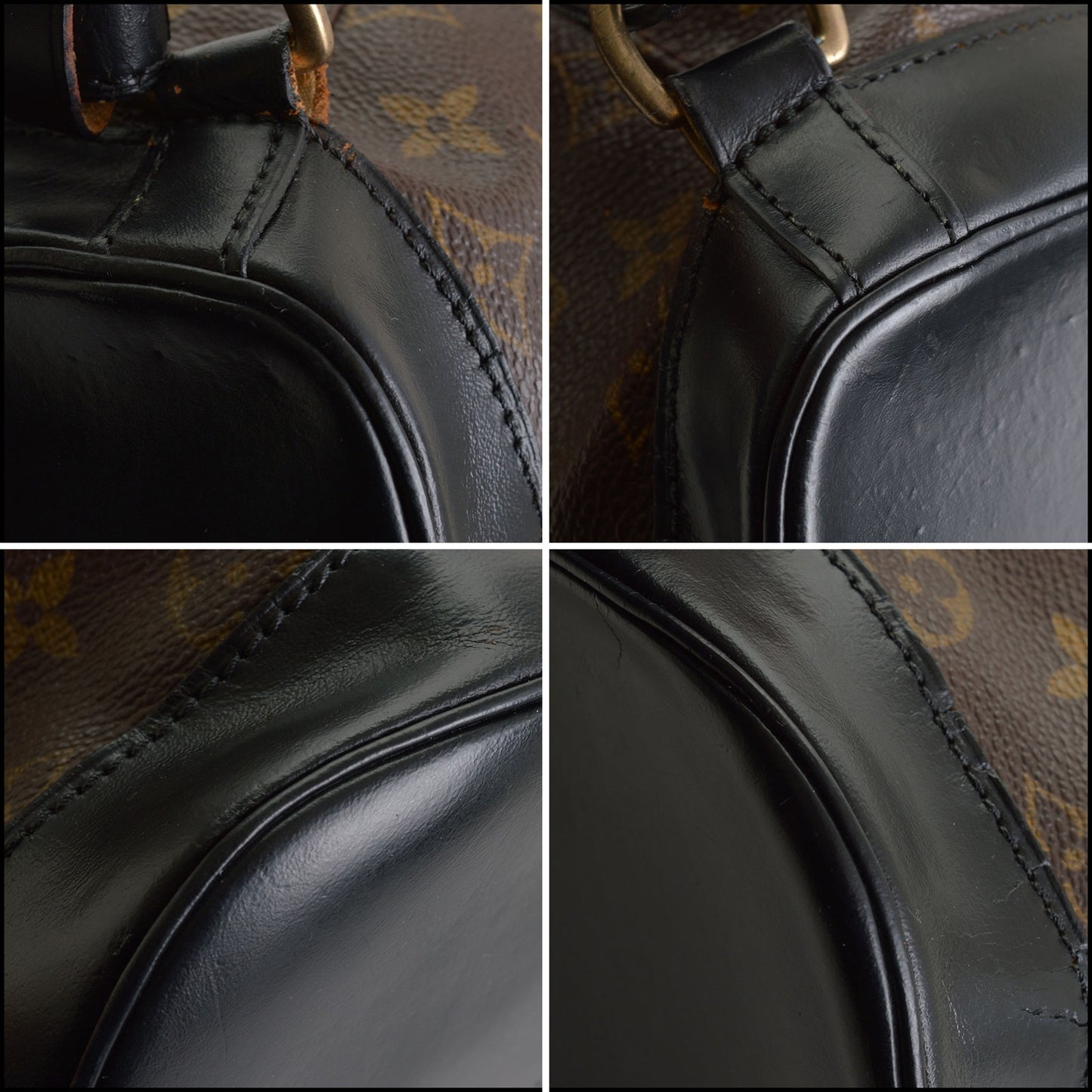 RDC14926 LOUIS VUITTON Montsouris Monogram Black Trim Backpack MM