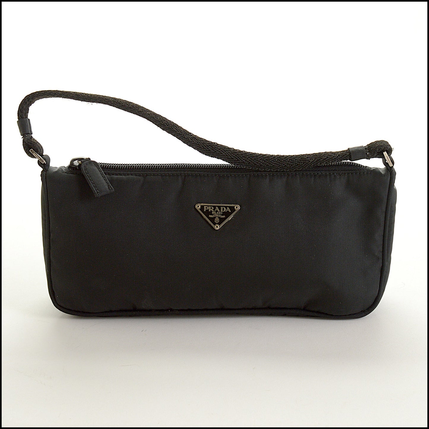 RDC15482 PRADA Black Tessuto Nylon Pochette Bag