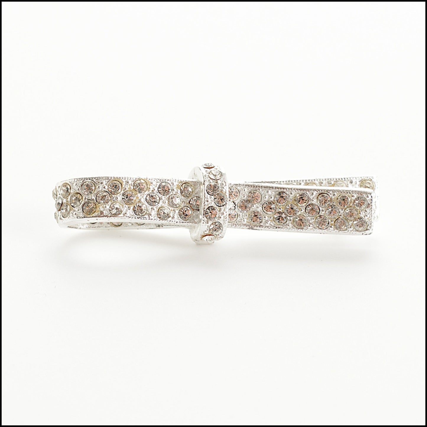 RDC15507 CHRISTIAN DIOR Vintage Crystal Bow Brooch Pin