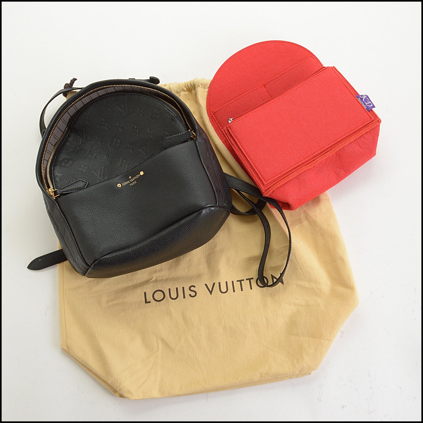 RDC14715 LOUIS VUITTON Black Empreinte Sorbonne Backpack