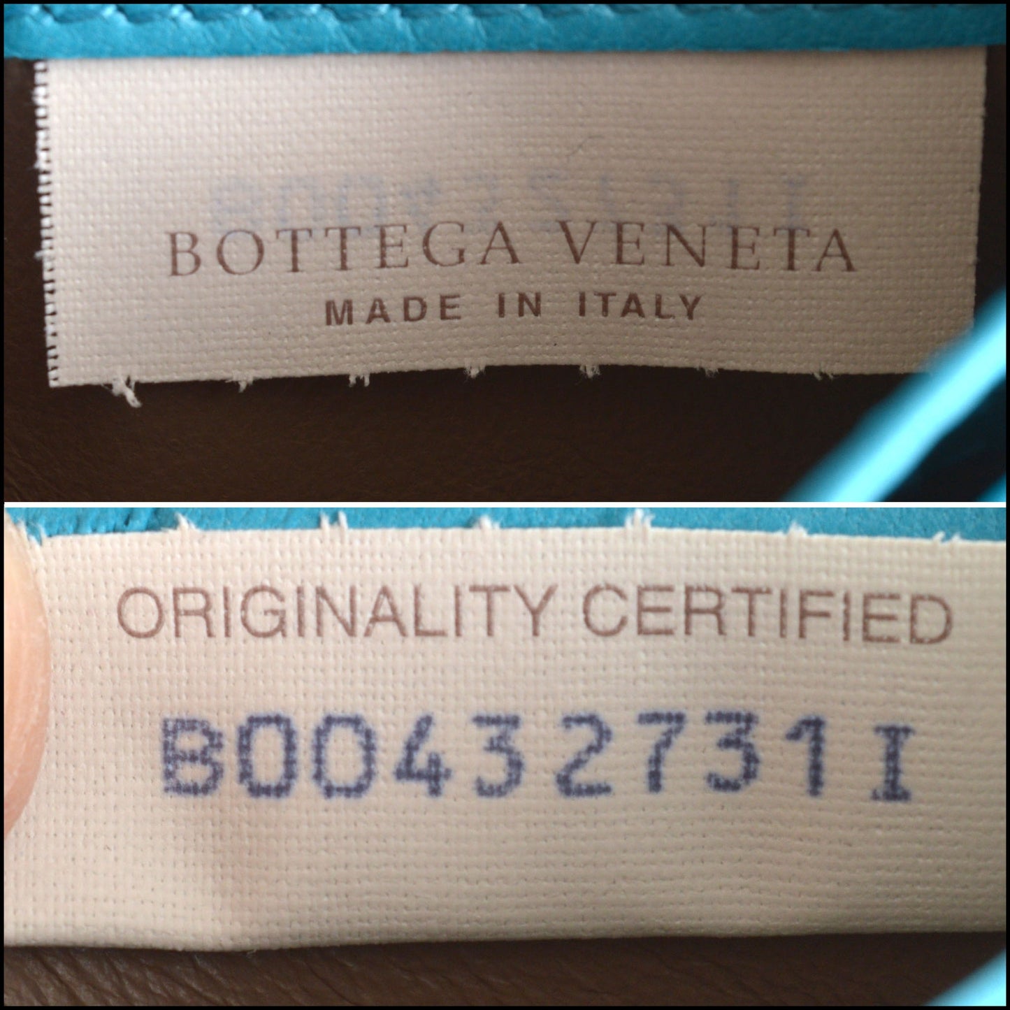 RDC14980 BOTTEGA VENETA Turquoise Nappa Leather Intrecciato Card Wallet