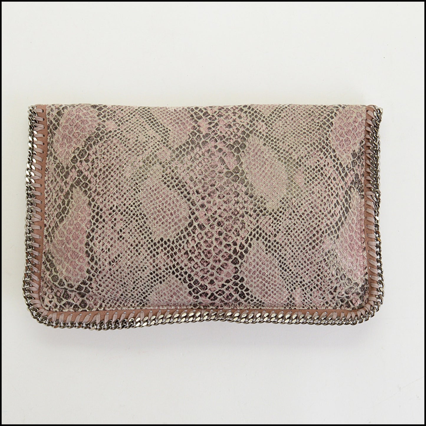 RDC14656 STELLA MCCARTNEY Blush Python Print Falabella Clutch