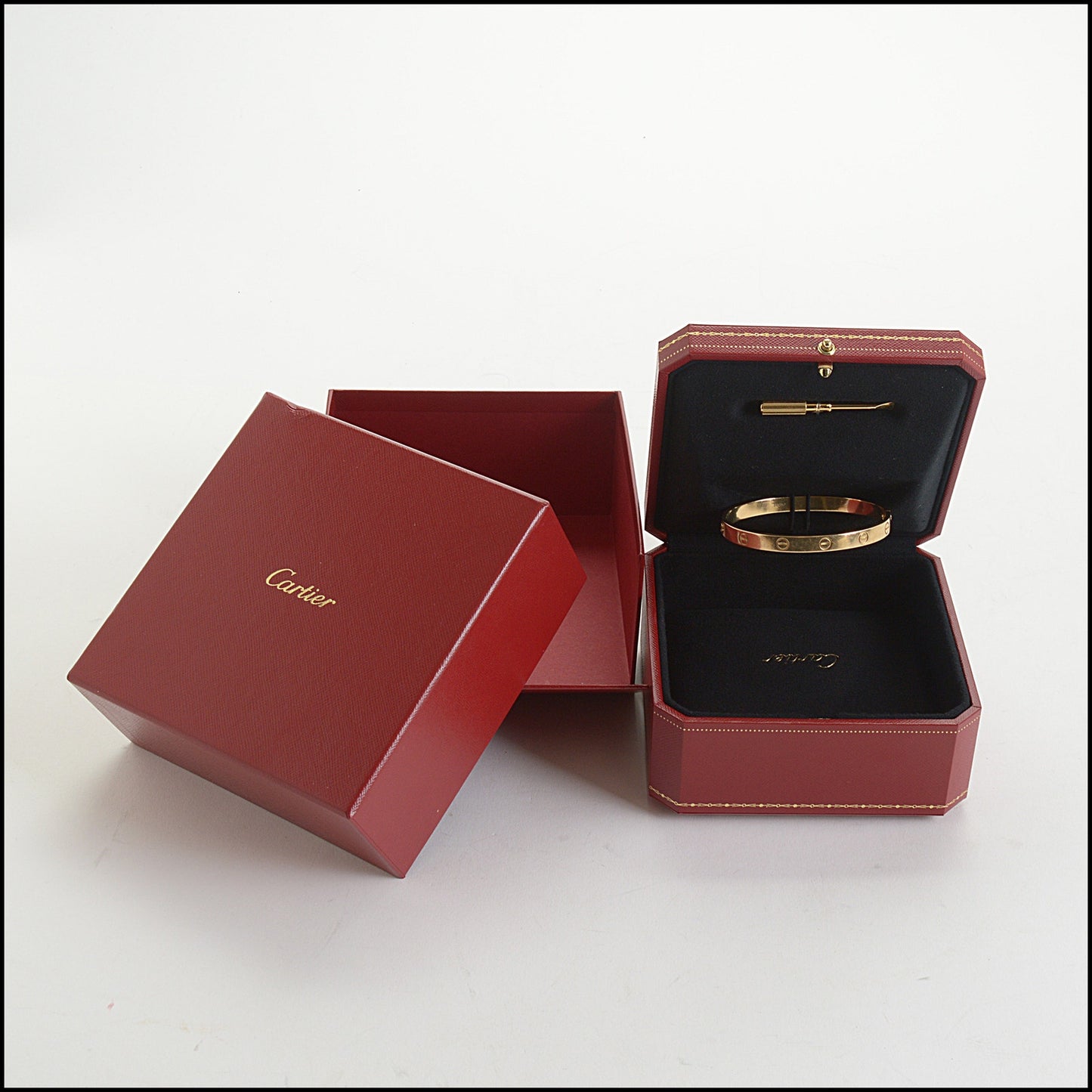 RDC14401 Authentic CARTIER Vintage 18K Yellow Gold Love Bracelet Classic Model size 19