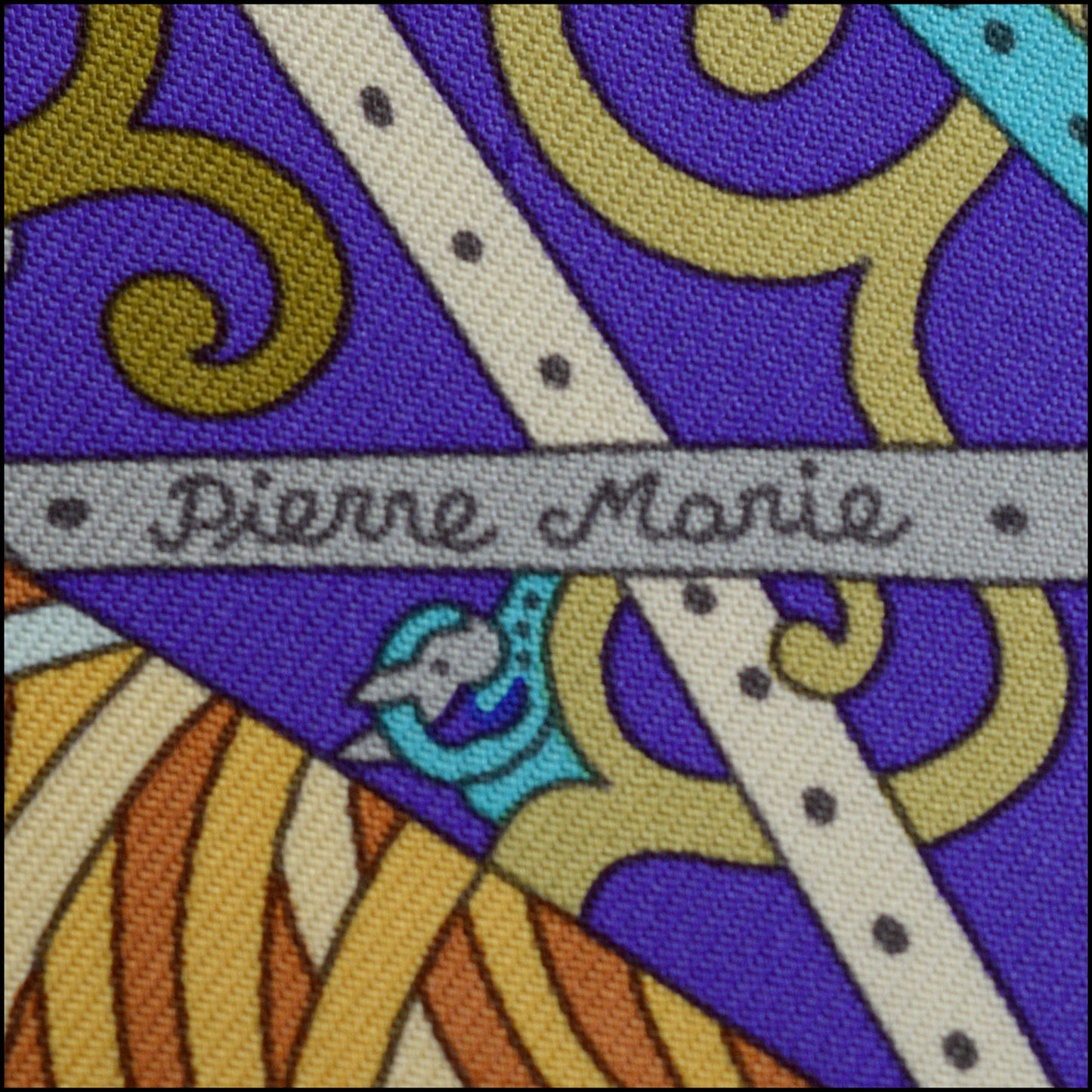 RDC14822 HERMES Turquoise/Multi Sous L'egide de Mars 90 cm Silk Scarf