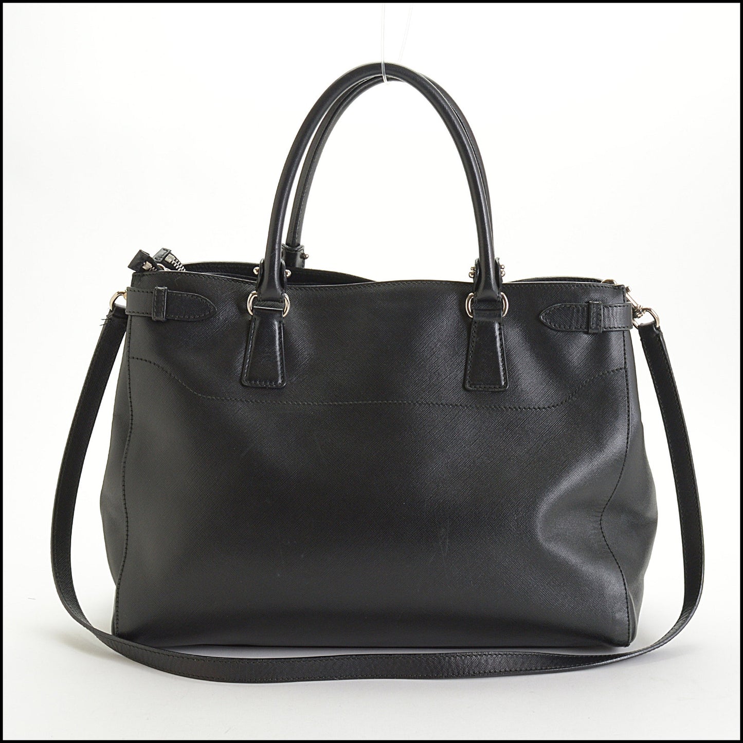 RDC14780 FERRAGAMO Black Leather Tote Bag With Strap