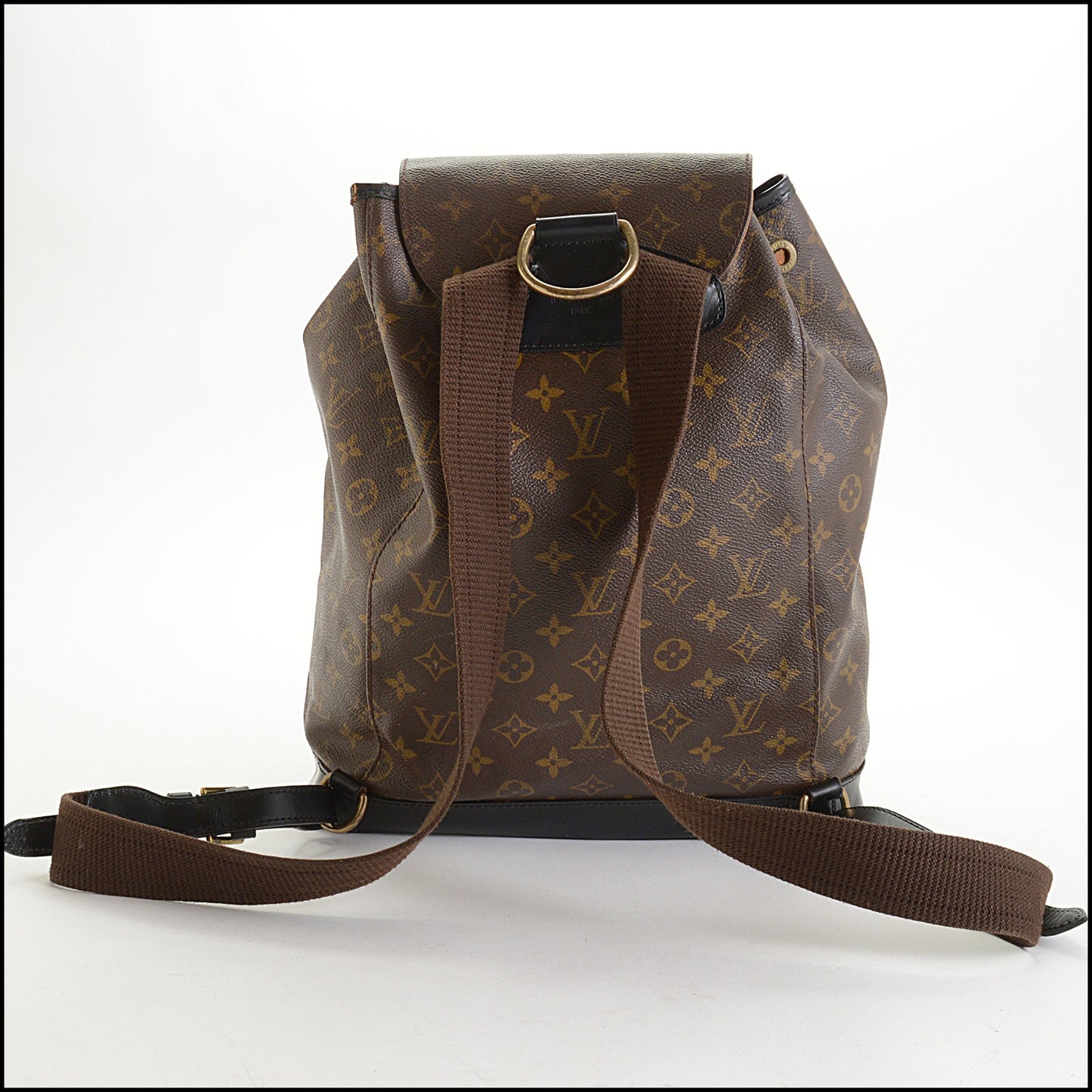 RDC14926 LOUIS VUITTON Montsouris Monogram Black Trim Backpack MM
