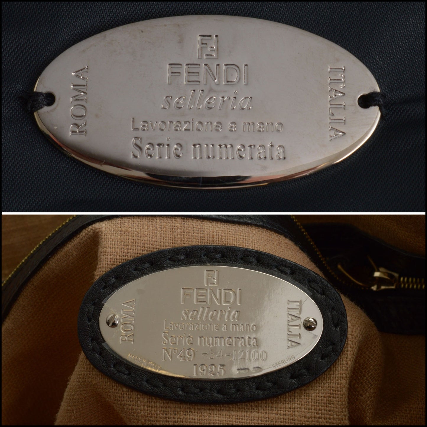 RDC14493 Fendi Selleria Black Pebbled Leather Dome Bag